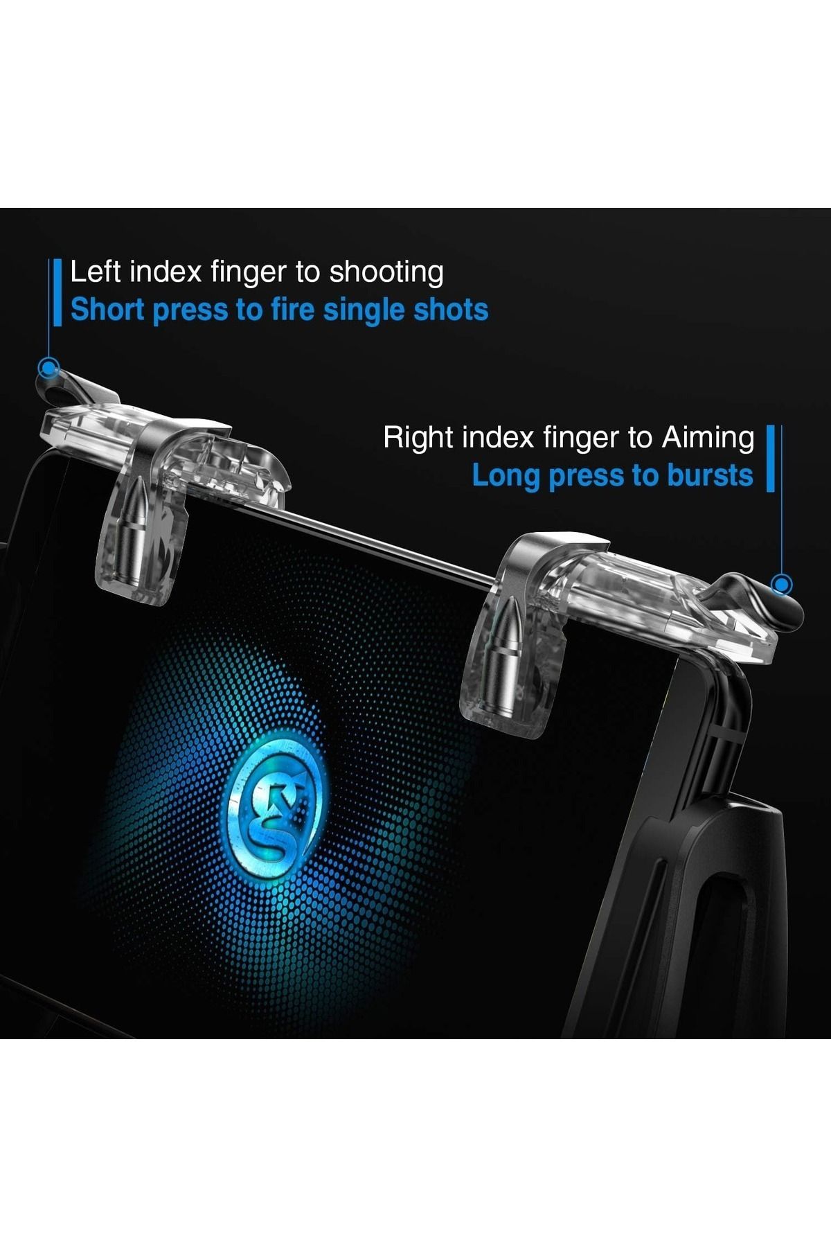 GameSir-F2-Trigger For Game Firestick Grip, Game Mount Bracket Trigger Fire Button Aim Key 7