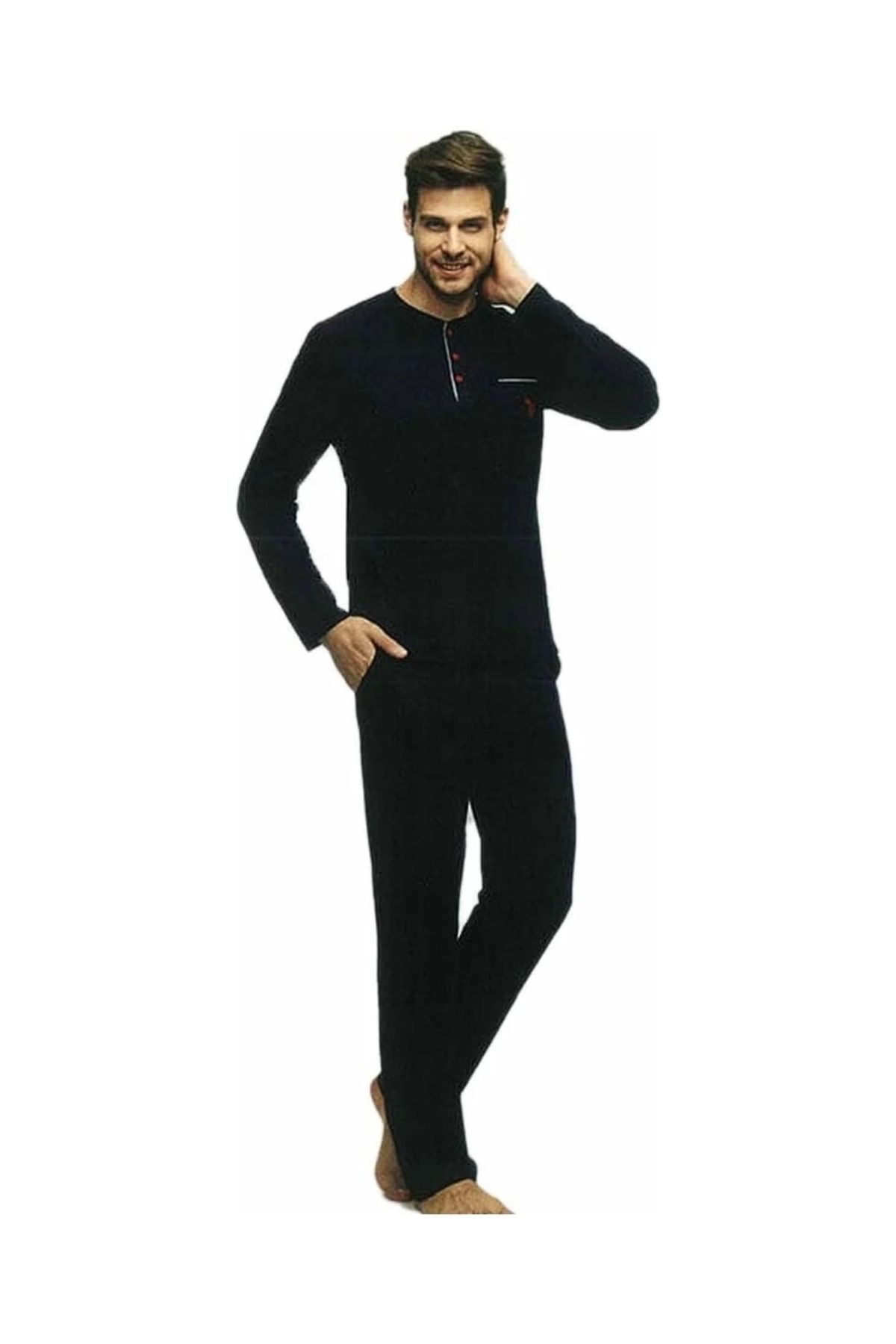 FTT SHOPPING MARKET Us Polo 17384 Erkek Uzun Kol Pijama Takımı