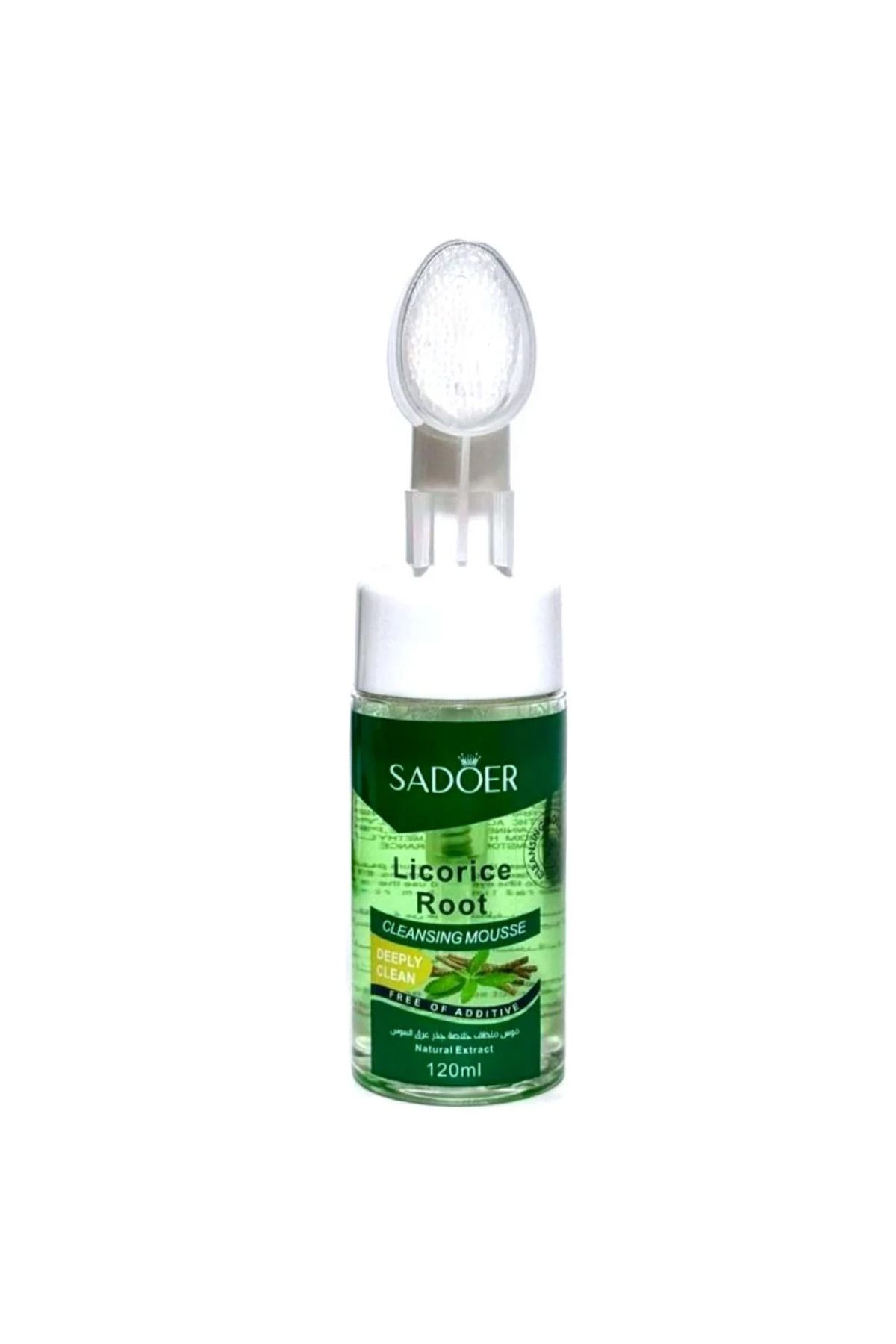 SADOER-Sadour Foaming Cleanser with Silicone Brush for Skin Cleansing and Lightening with Licorice Extract - 120ml 2