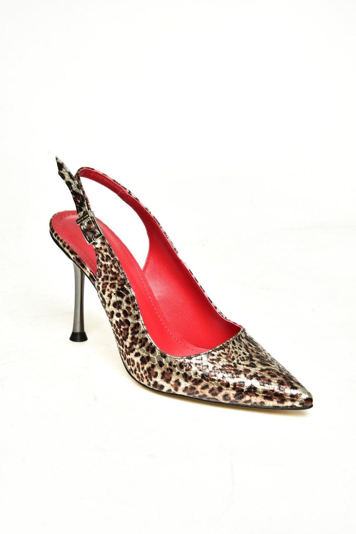 Fox Shoes-U 820562207   Pantofi de damă cu toc subțire cu imprimeu leopard șarpe 6
