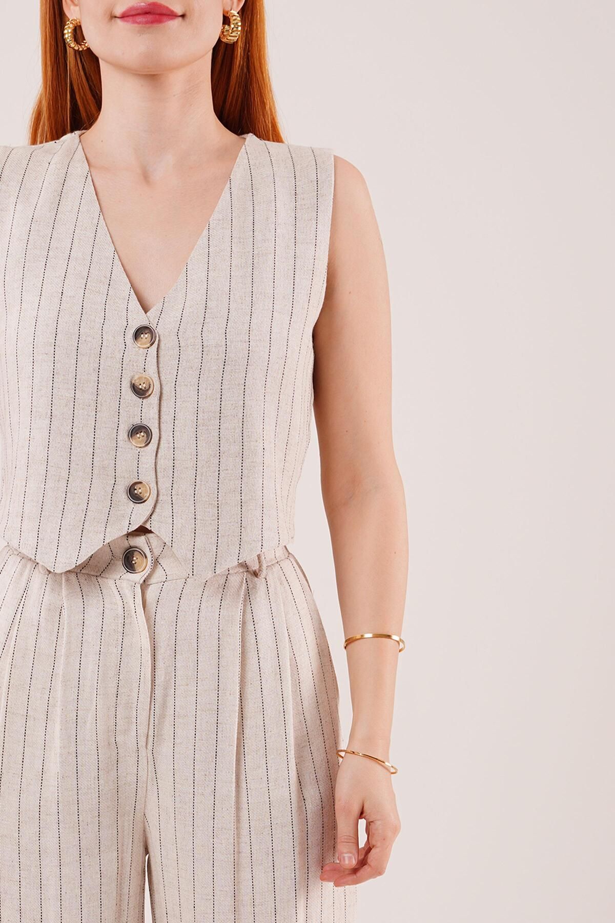 JANES-Vest and Trousers - Black Striped Double Suit 6