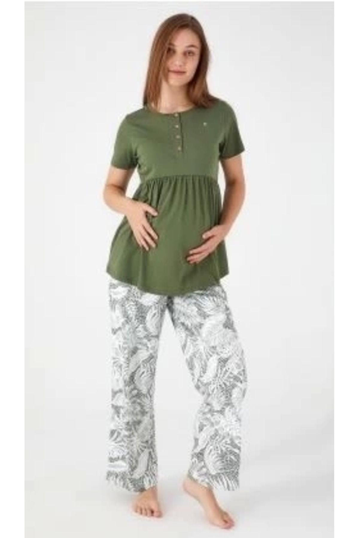 FTT SHOPPING MARKET Pierre Cardin 8516 Kısa Kol Lohusa Pijama Takımı