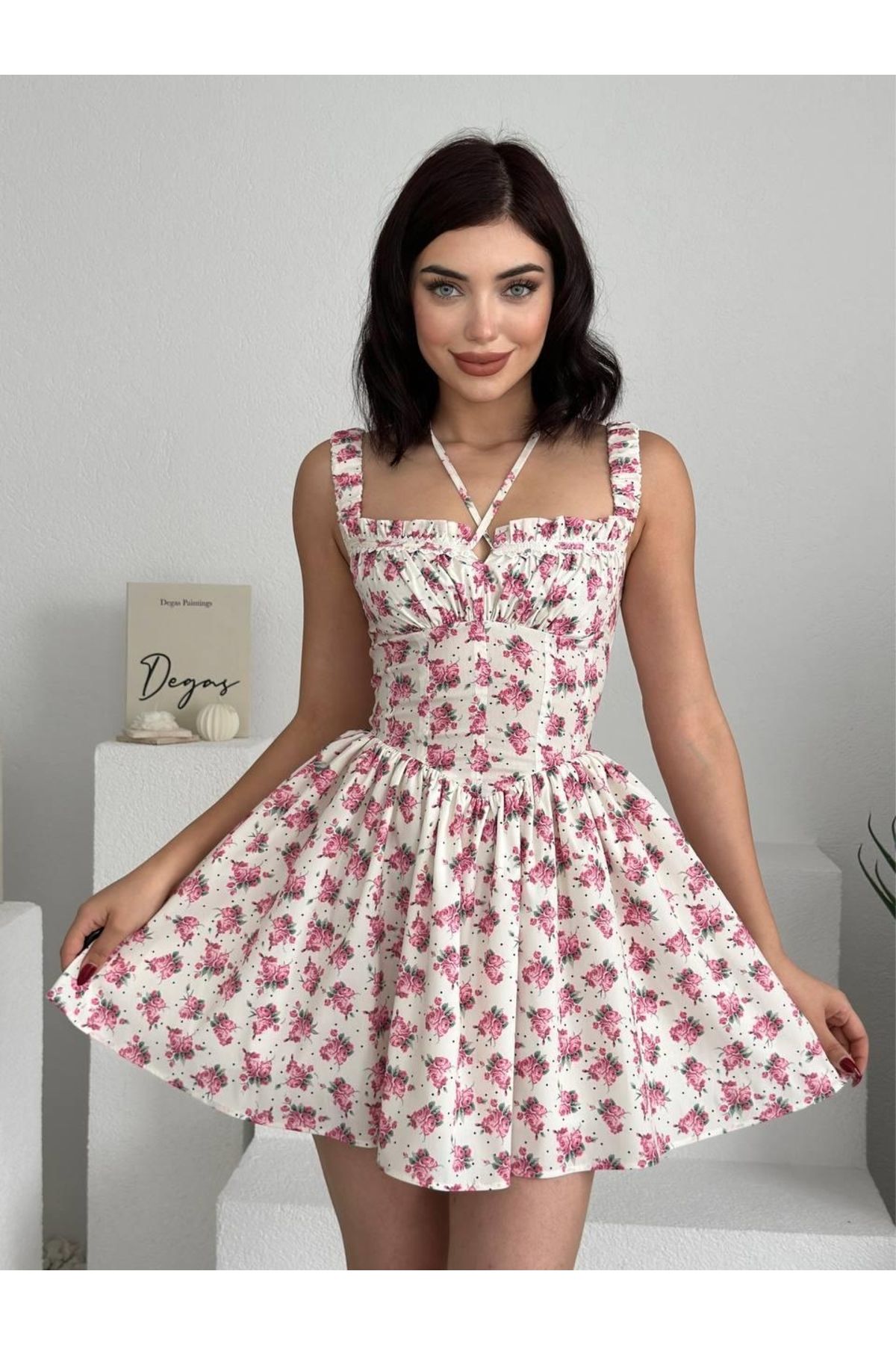 ASFSTORE Towne Çiçekli Elbise