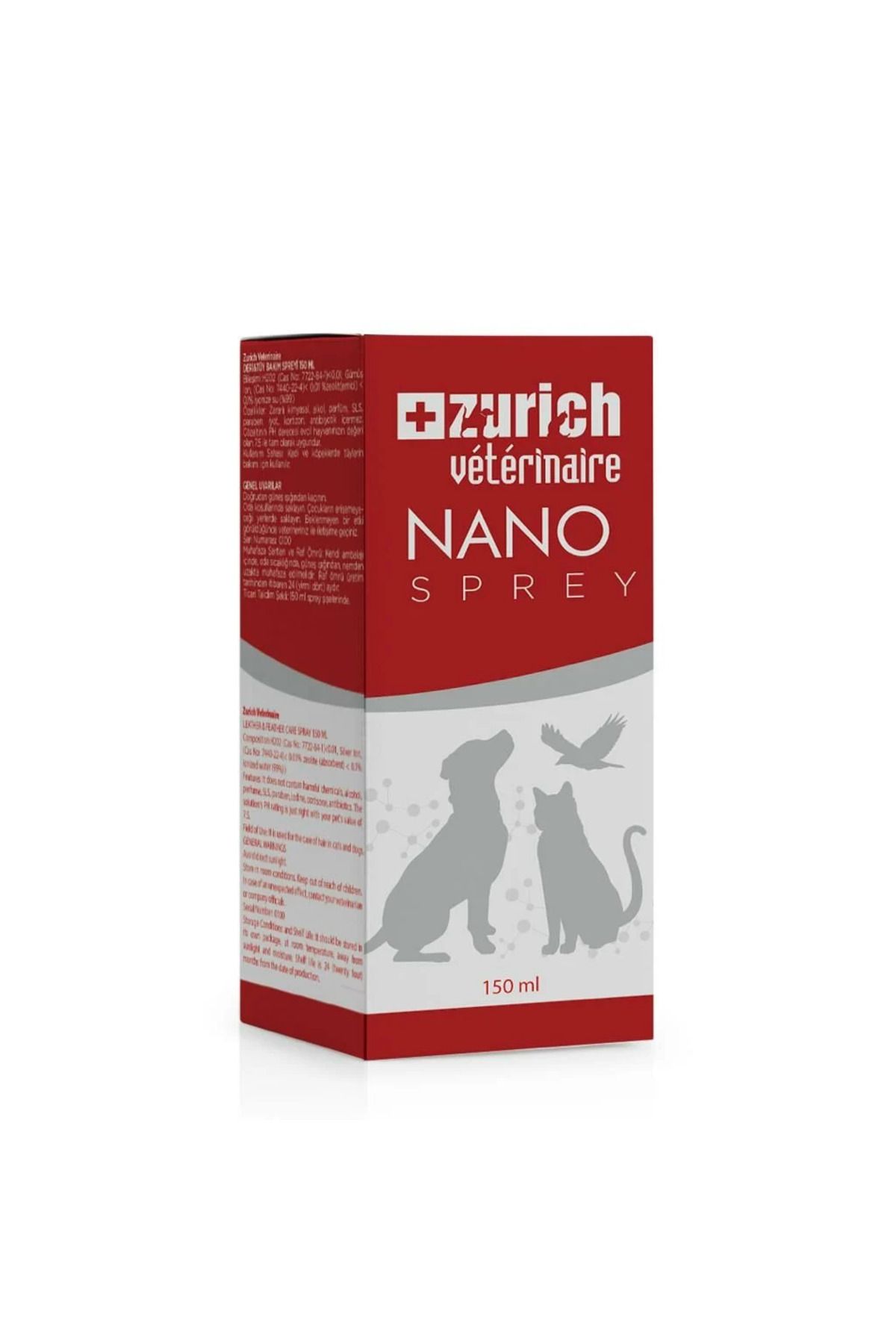 OEM Veterinaire Nano Sprey Deri ve Yara Bakım Spreyi 150 ml