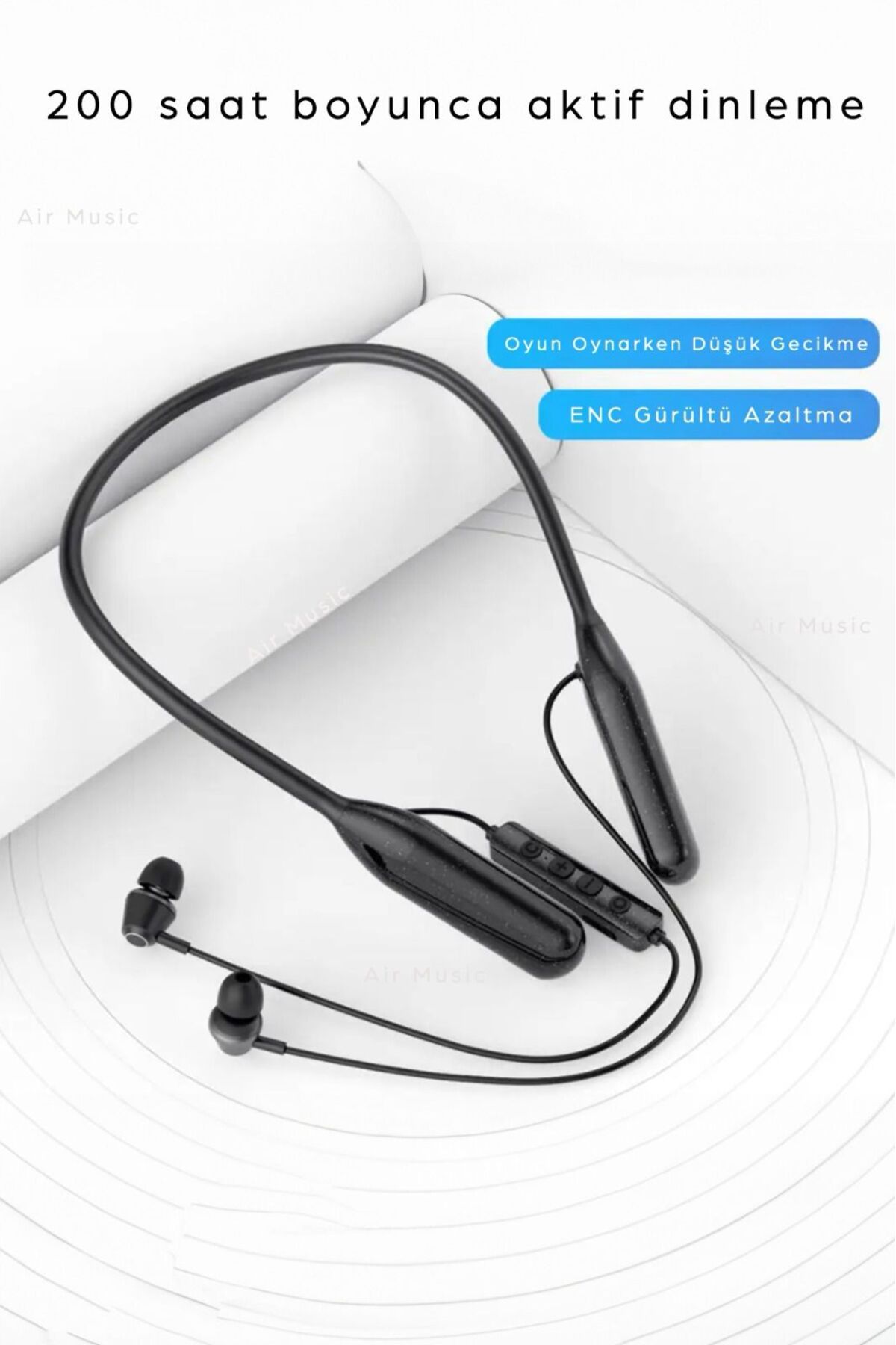 Hola Mojo A20 200 saat Şarjli Oyun modlu Mikrofonlu Boyun Bantlı Bluetooth Kulaklık