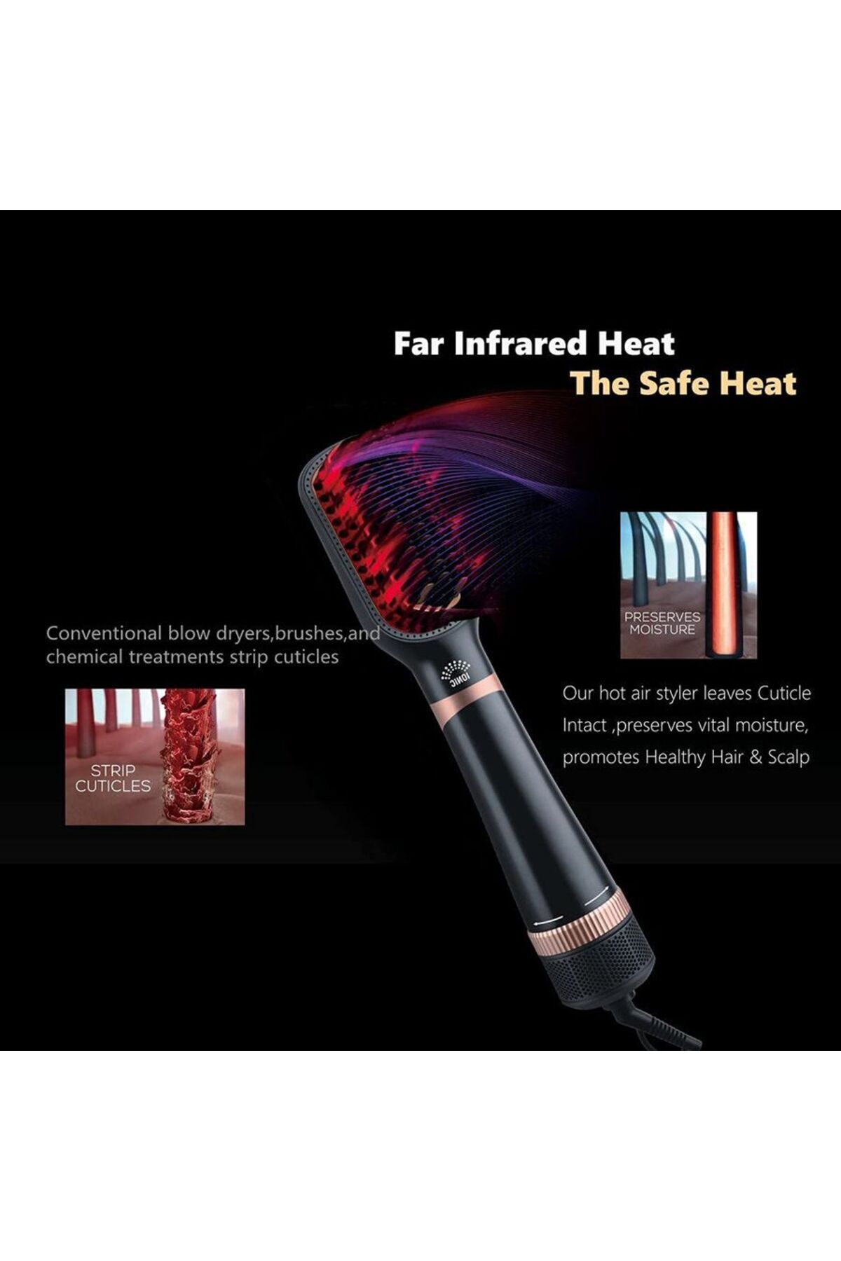 مصفف شعر 1300 واط RE-8888 - أسود كلاسيكي