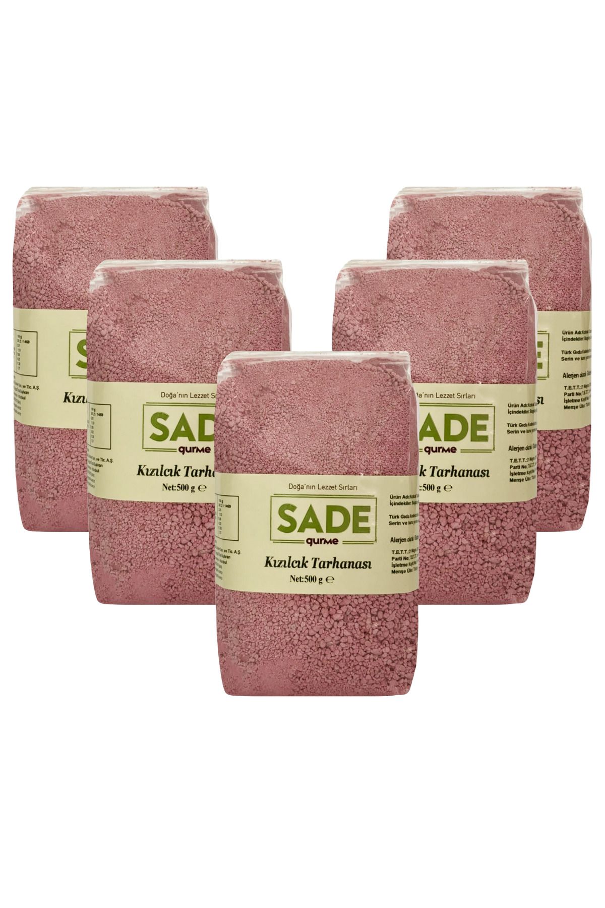 Sade Organik Sade Gurme Kızılcık Tarhanası 5'li Paket