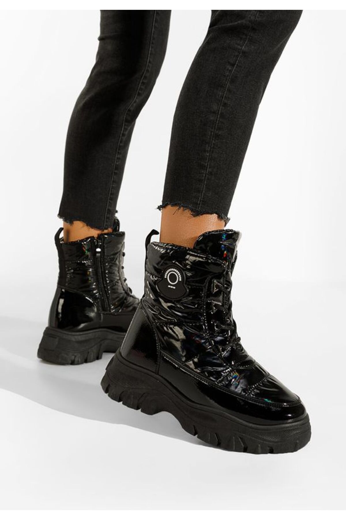 B T Shoes Ghete Dama Iarna Negre Louisa Femeie - 38