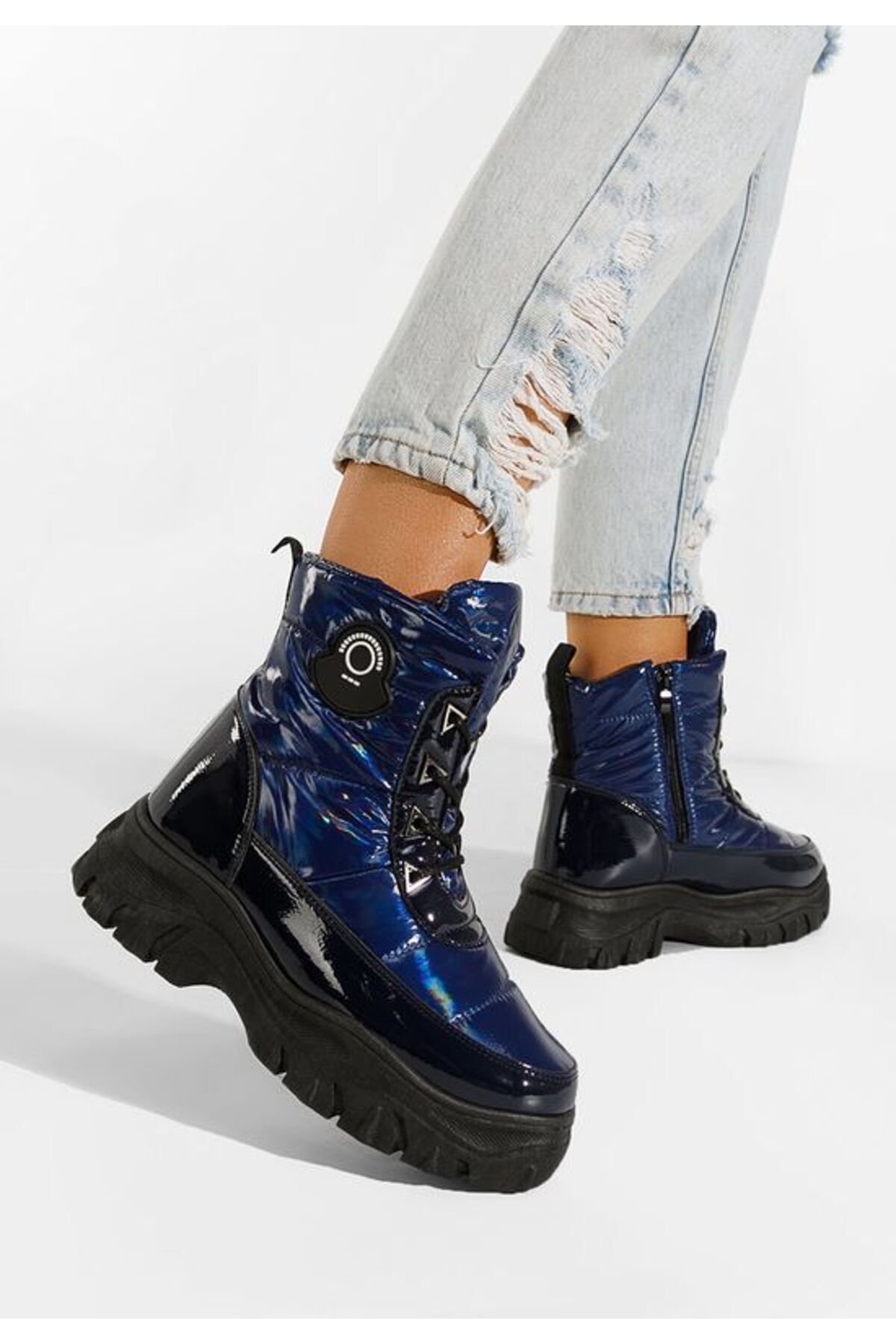 B T Shoes Ghete Imblanite Dama Navy Louisa Femeie - 36