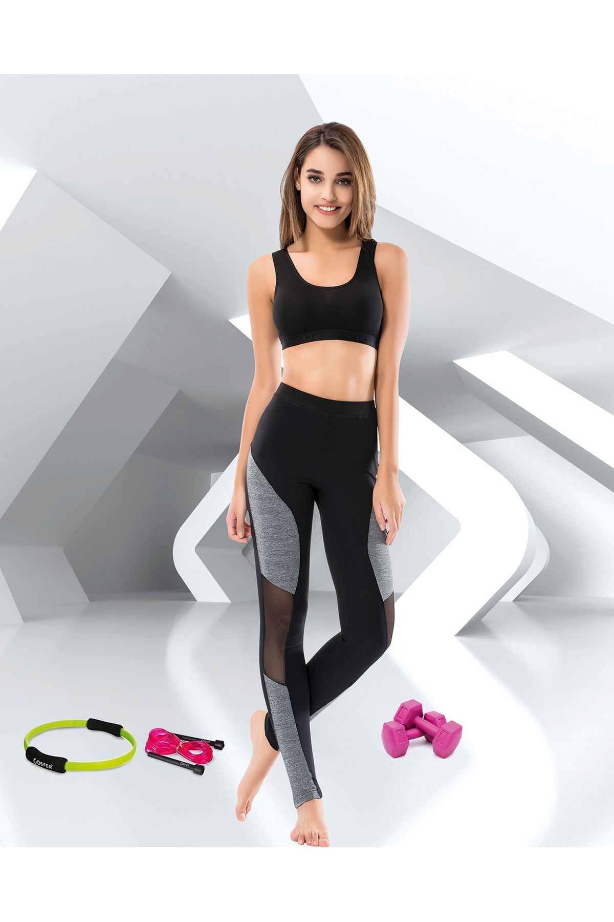 FTT SHOPPING MARKET Transparan Sporcu Kadın Tayt 0546