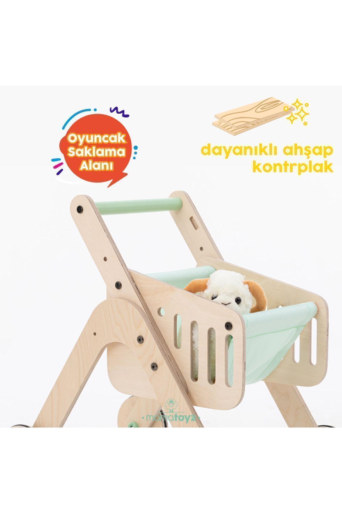 MAMATOYZ Trio Shopper Yürüteç ve Oyuncak Avm Arabası fotoğrafı 3 (önizleme)