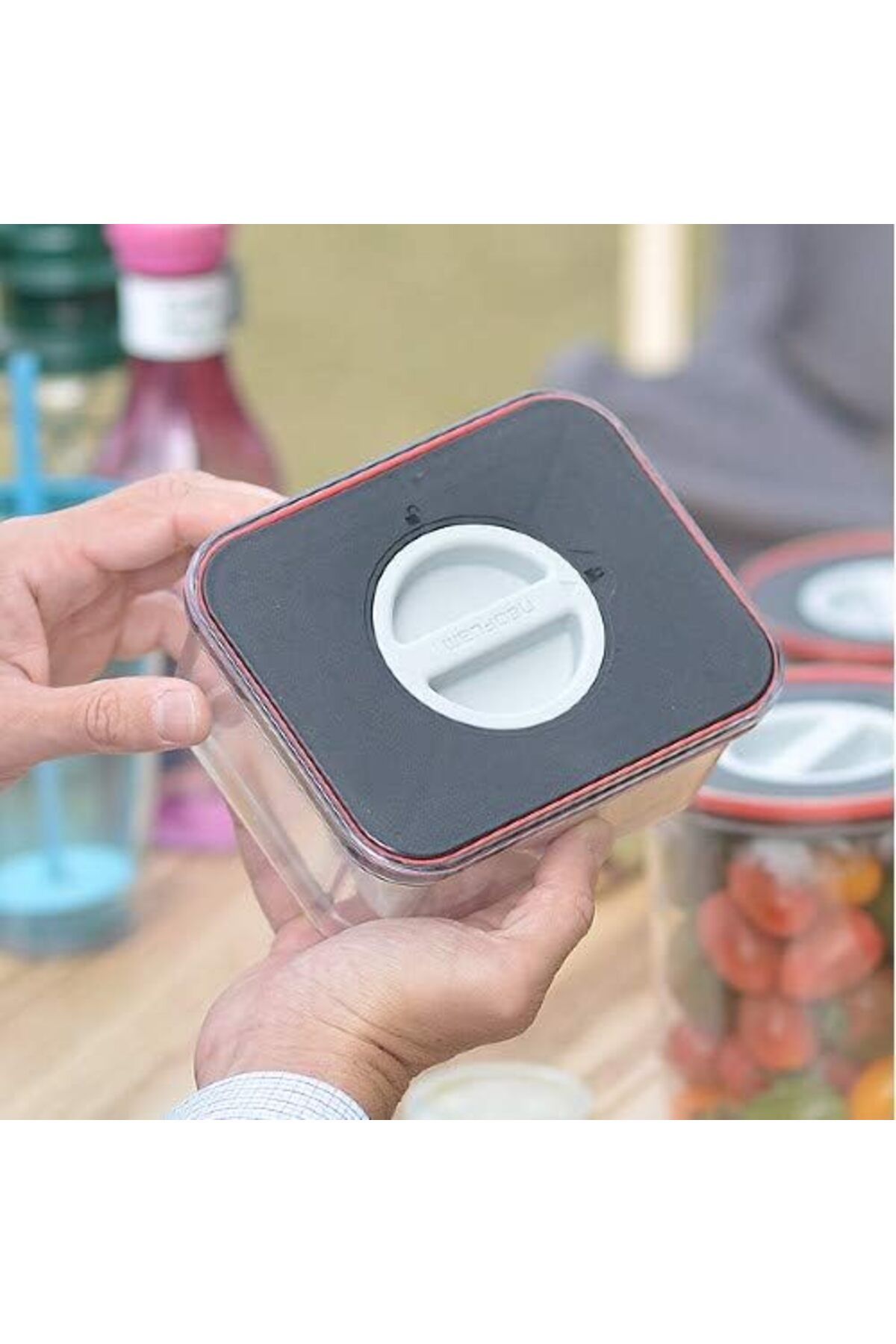 NEOFLAM-Airtight Smart Seal Food Storage Containers (Set of 3, 3.6L) | Clear, BPA-Free, Stackable. 4