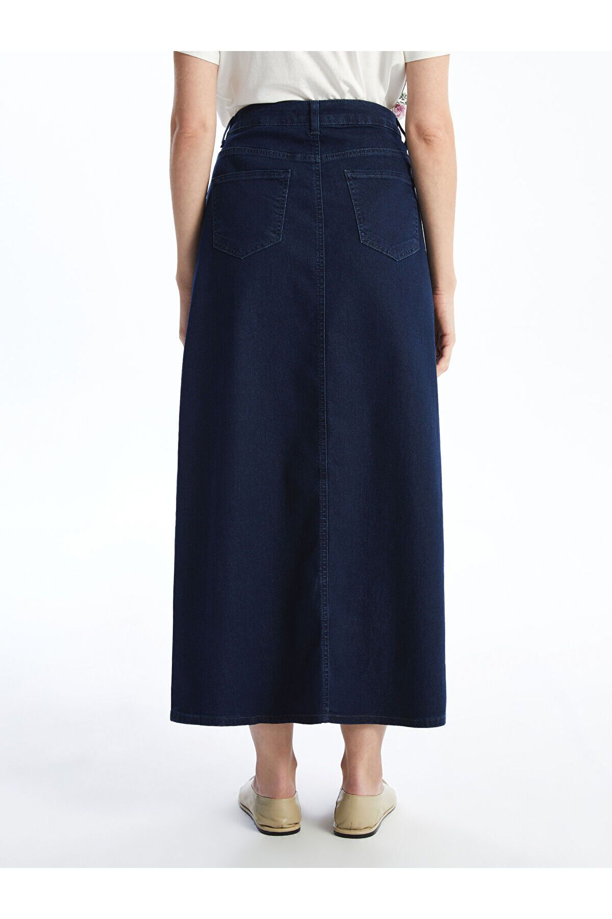 LC Waikiki-Standard Fit Women's Jean Skirt 4