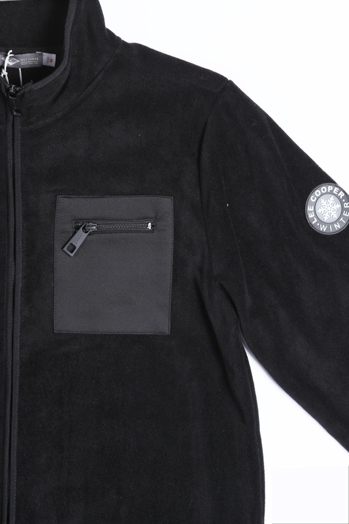 Lee Cooper  Hector Erkek Dik Yaka Sweatshirt Siyah - Görsel 2