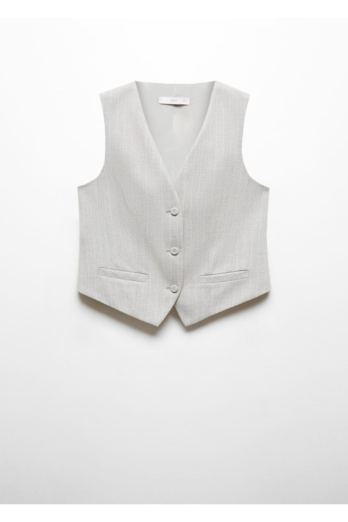 MANGO Woman-Slim striped vest 3