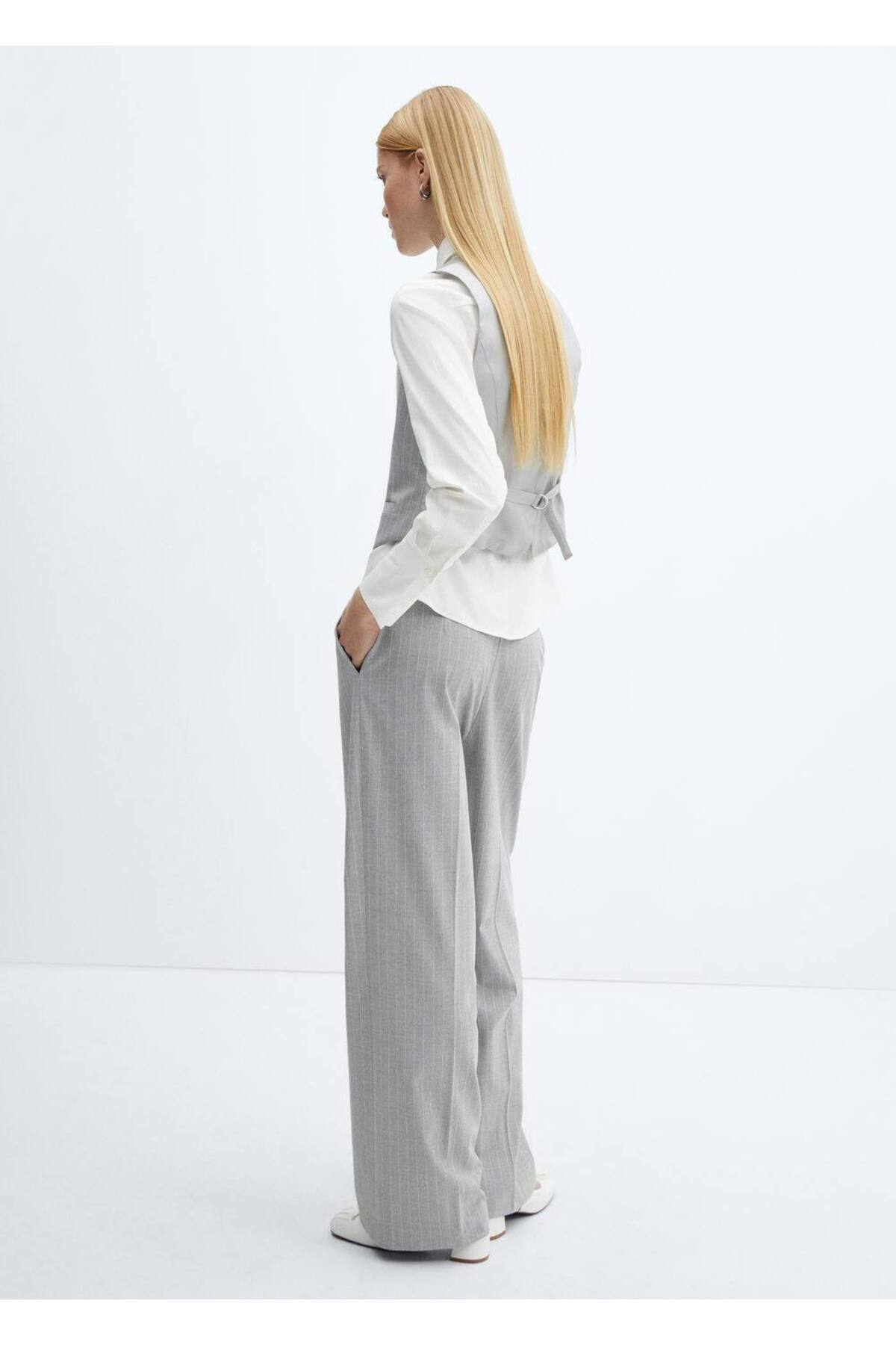 MANGO Woman-Slim striped vest 4