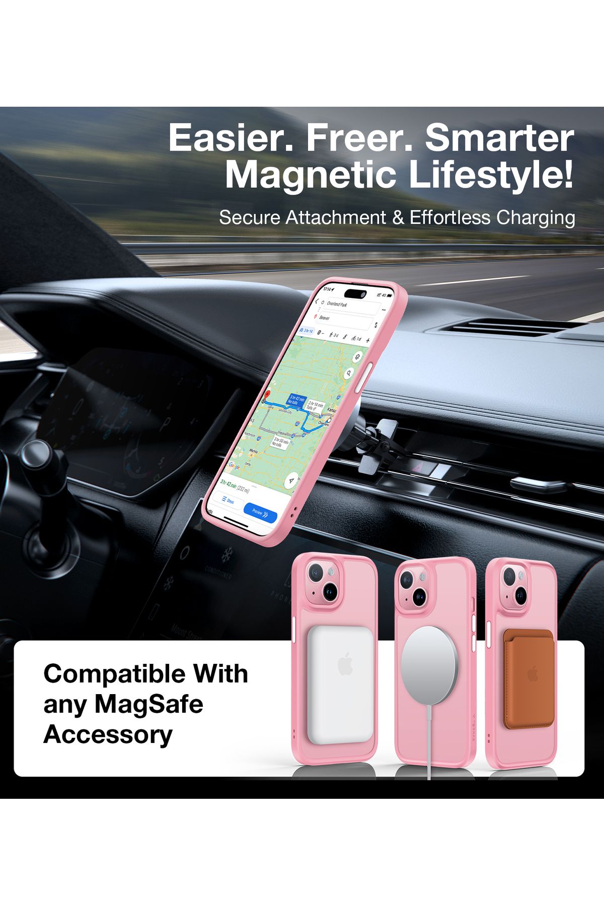 TORRAS-Magnetic Shockproof Case for iPhone 15/14, 12FT Drop Protection, Slim, Anti-Scratch, Blue 6
