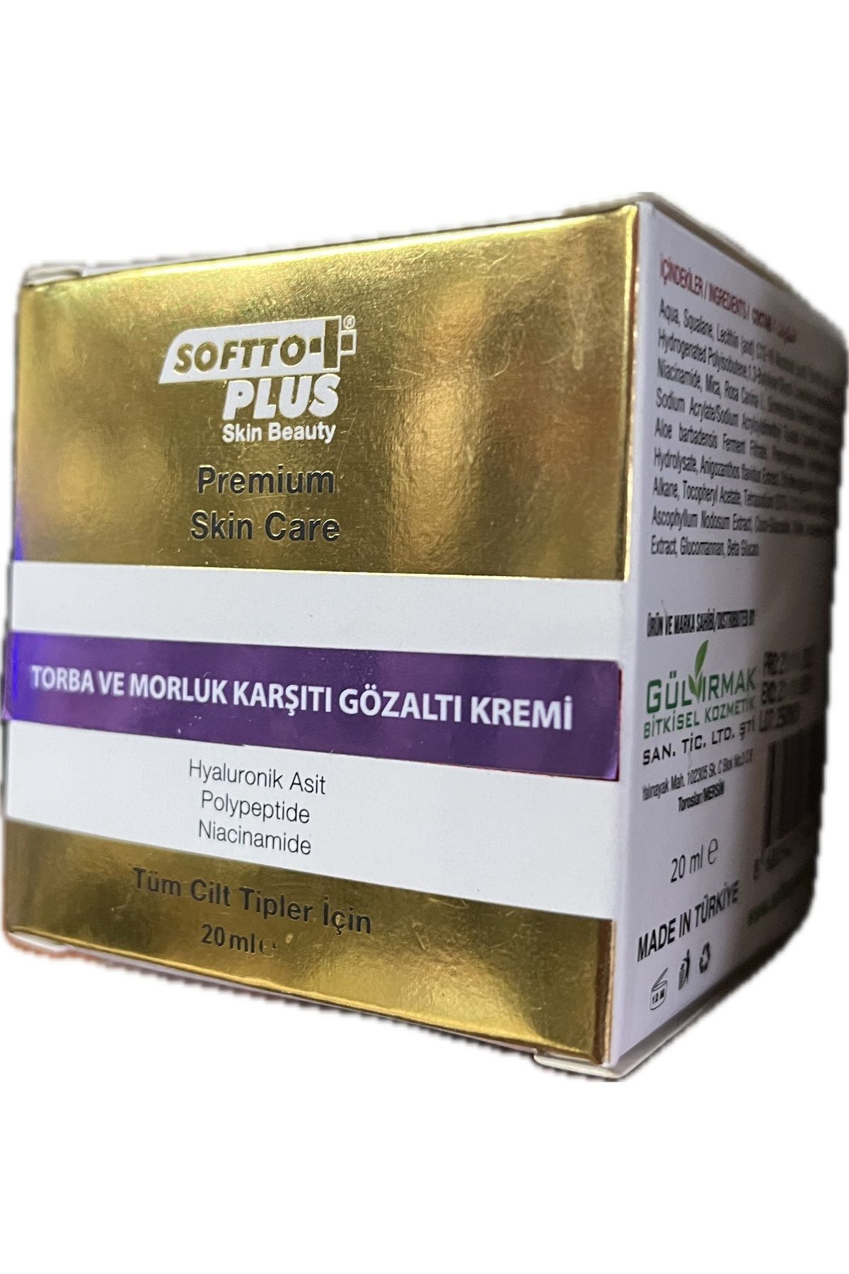soffto plus Torba ve Morluk Karşıtı Göz Altı Kremi 20 ML