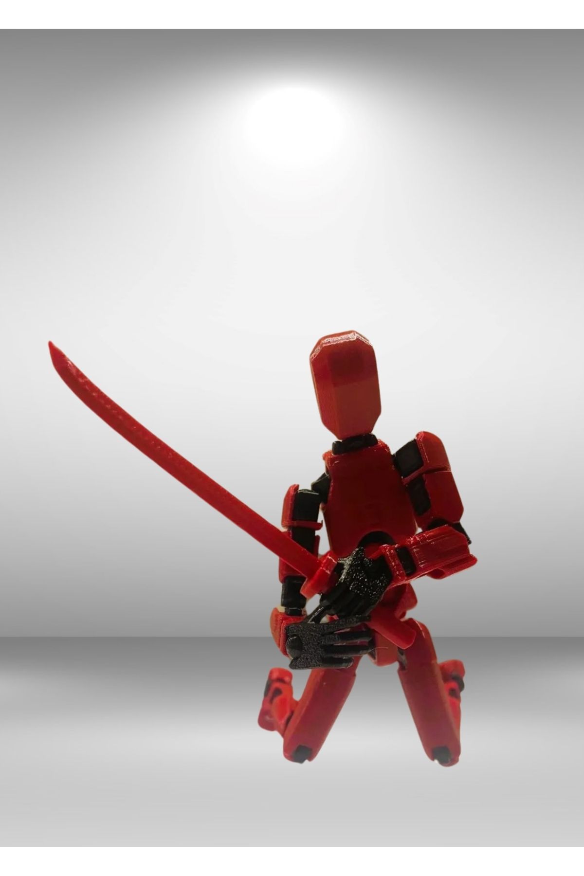 HobiHub-Movable Action Figure Red Black – T13 / Titan 13 Dummy, Including Katana 2