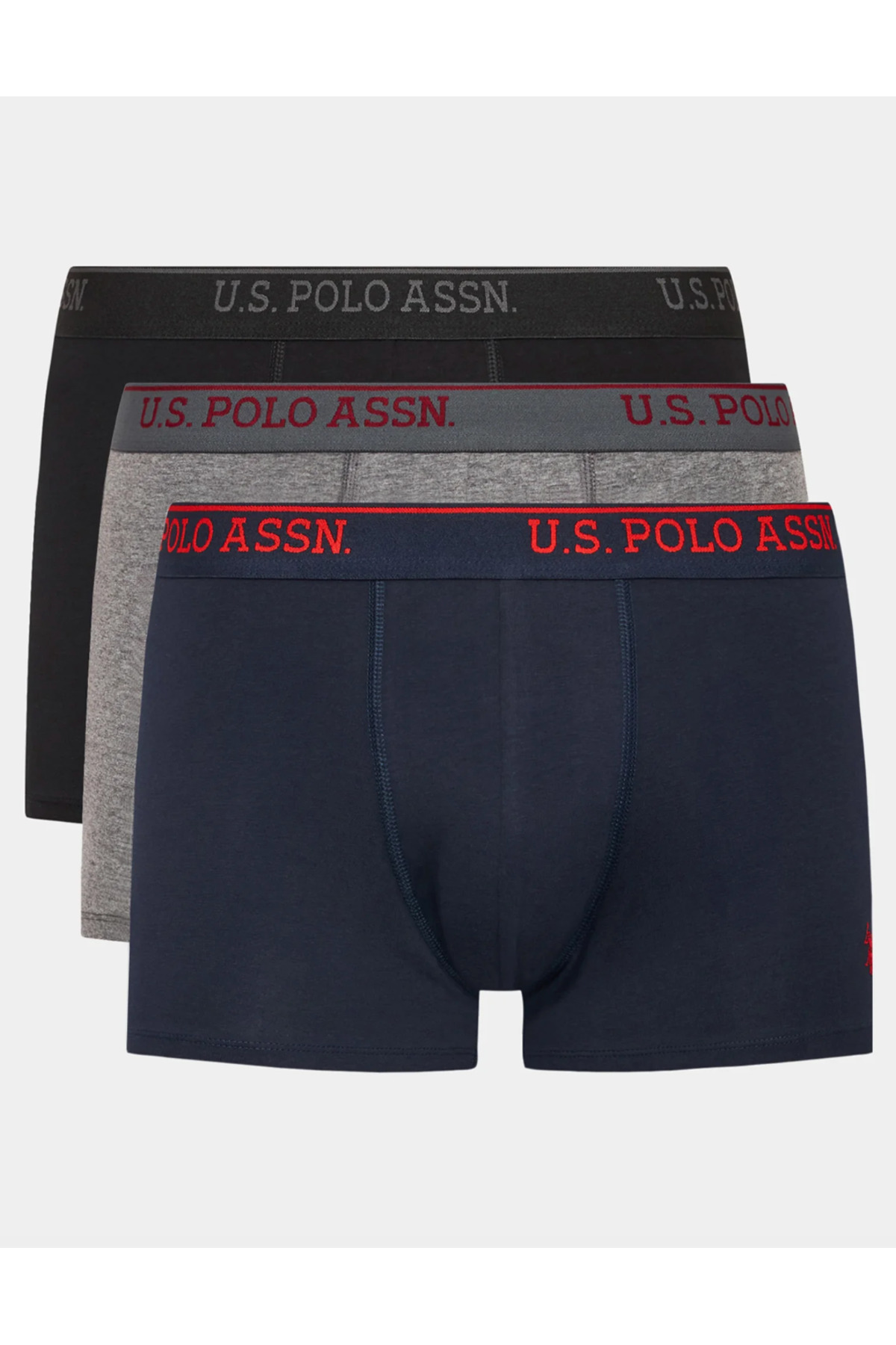 یو اس پولو ست لباس عروس مردانه، دارای مجوز، USPA، نخی، مقرون به صرفه، بسته ۳ عددی شورت باکسر (جعبه‌ای)