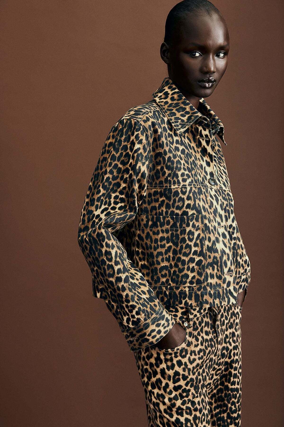 H&M-Patterned twill jacket 2
