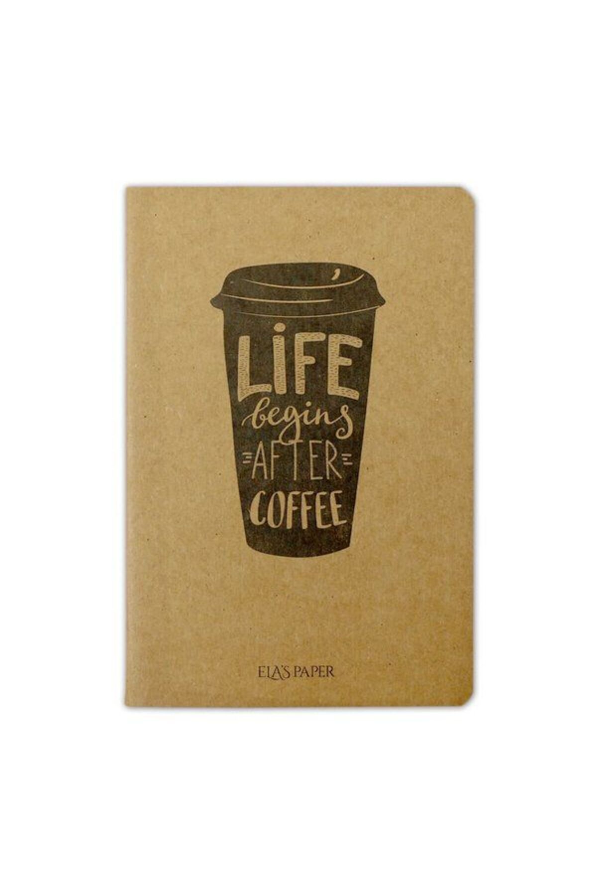 Karma Kitaplar Life Begins Coffee - Defter kitap(Korunakli Posetle)