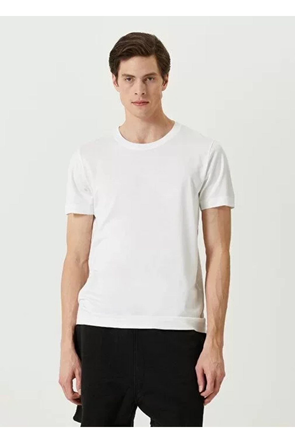 SEYAM Unisex Basic Bisiklet Yaka Regular T-Shirt - Beyaz