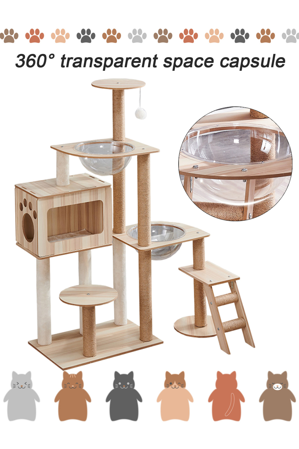 KidLe-Large Cat Climbing Frame Cat Tree Cat Jumping Platform 4