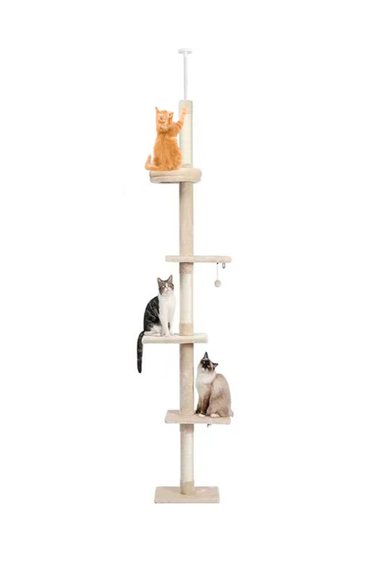 KidLe-Cat Climbing Frame Cat Tree Floor to Ceiling Kitty Scratching Post 1