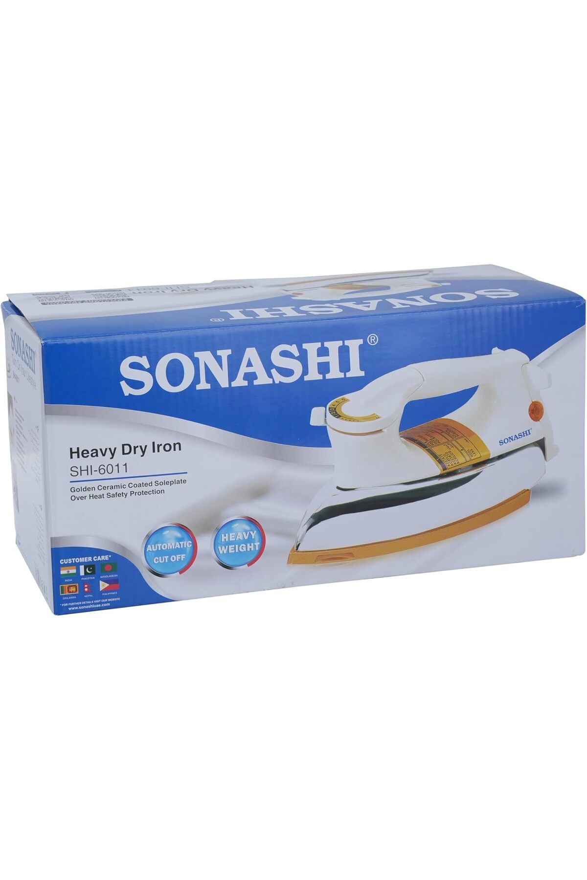 sonashi-SHI-6011 Heavy Iron 1000-1200W with Thermostat, Overheat Protection & Non-Stick Soleplate 5