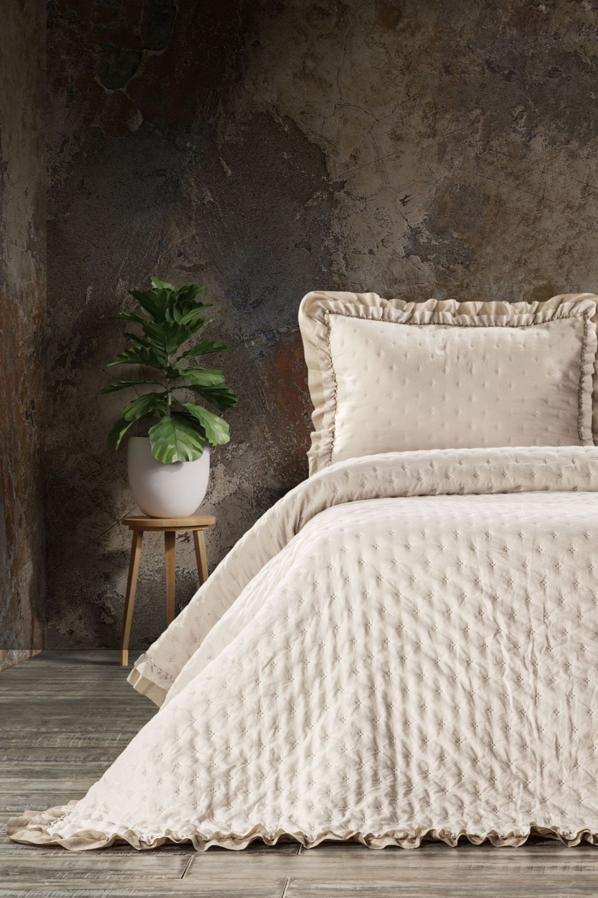 ZEBRA CASA-Lima Double Bedspread / Beige 3