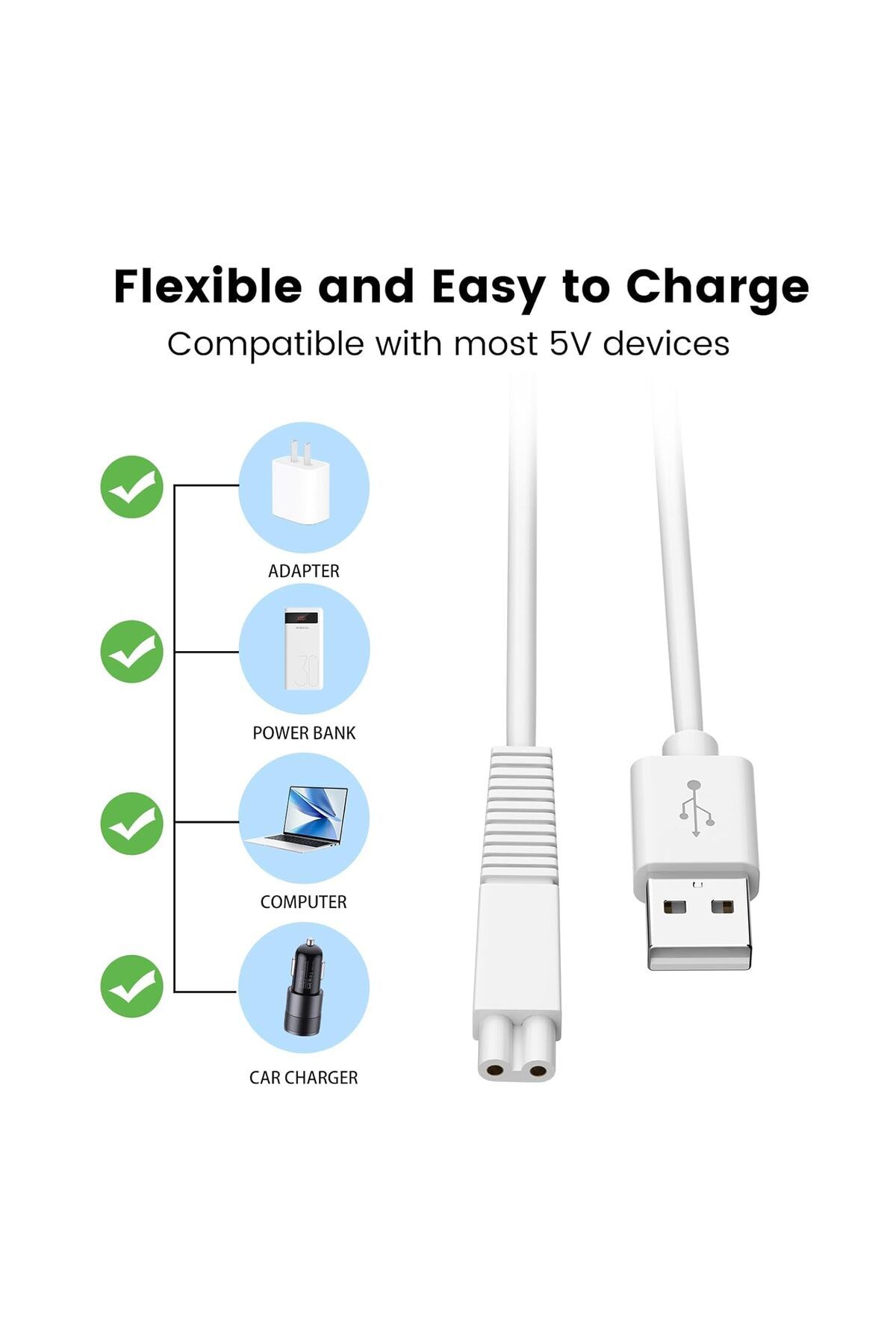 Youtrico-USB Charging Cable for Water Flosser  (only for use with Youtrico brand flossers) 2