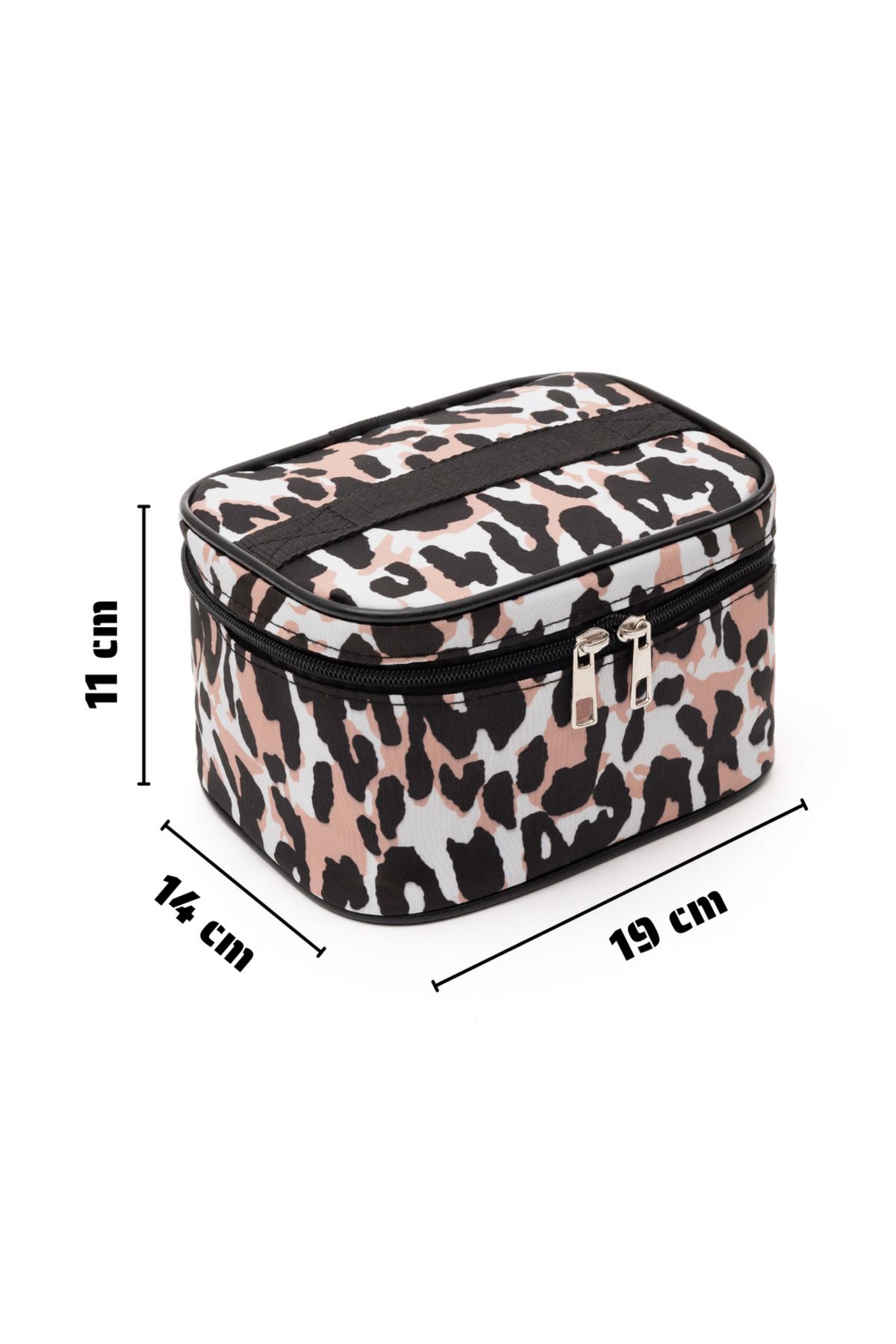 NS reliable-Organizator practic de machiaj din 2 piese Setul de machiaj elegant de călătorie este multifuncțional cu modelul Leopard. 2