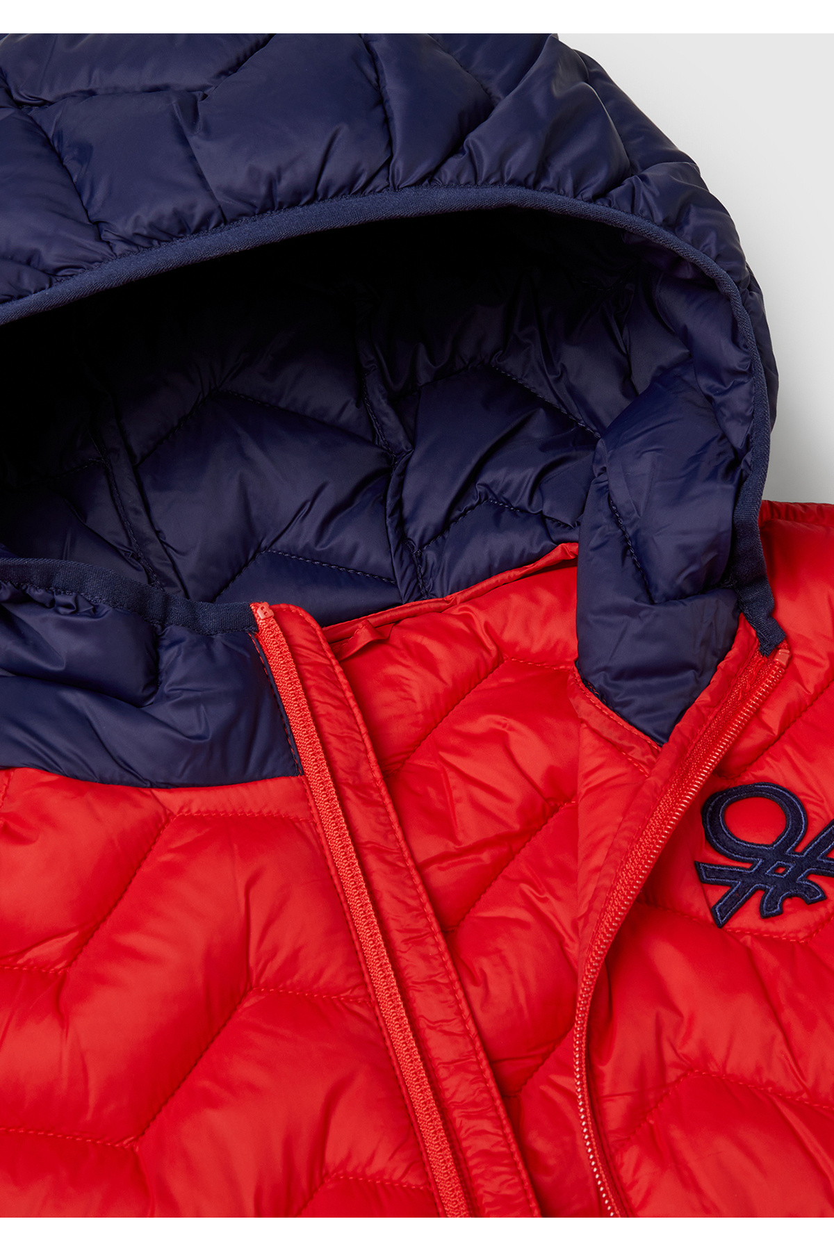United Colors of Benetton-Boy's Red Mix Logo Detailed Hooded Vest 3