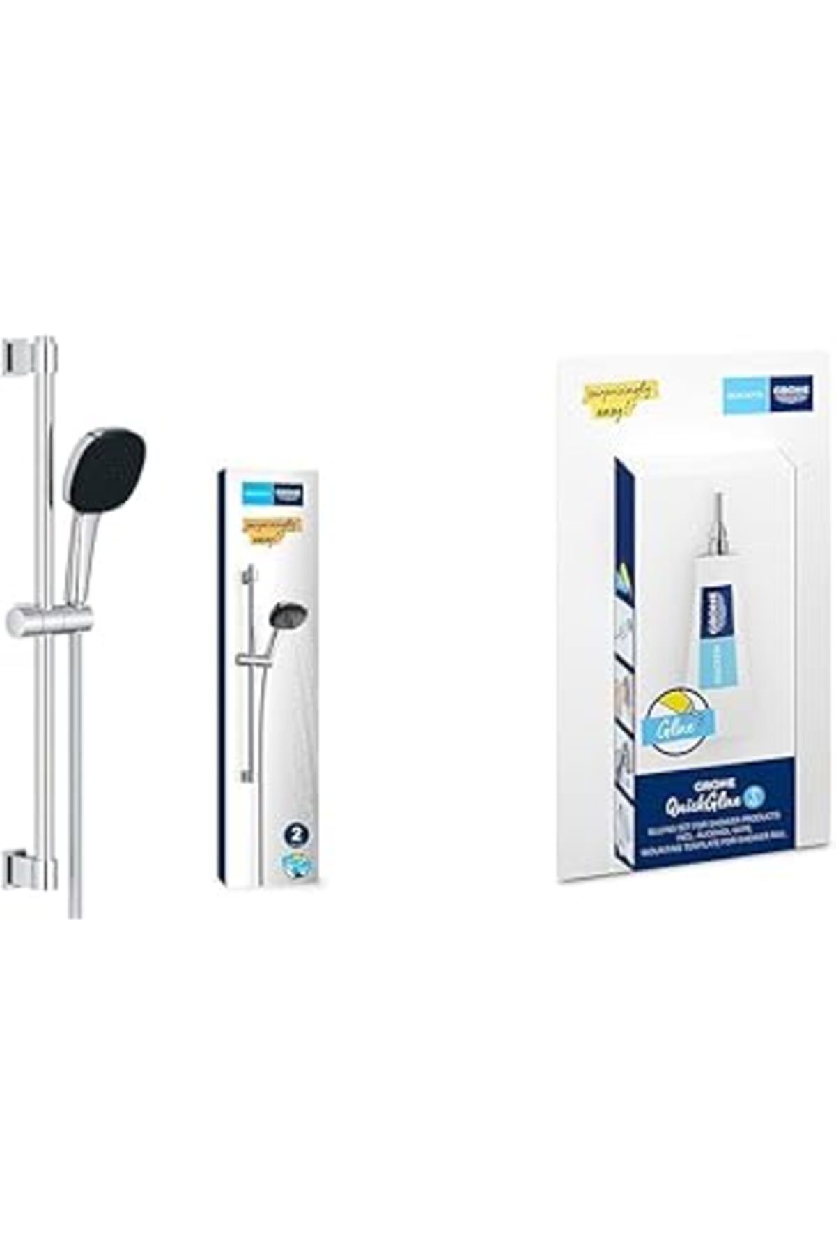 ShopZum Io Comfort 110 Sürgülü Duş S + 2 Adet Quickglue Banyo Ürünleri Yapıştırıcı S