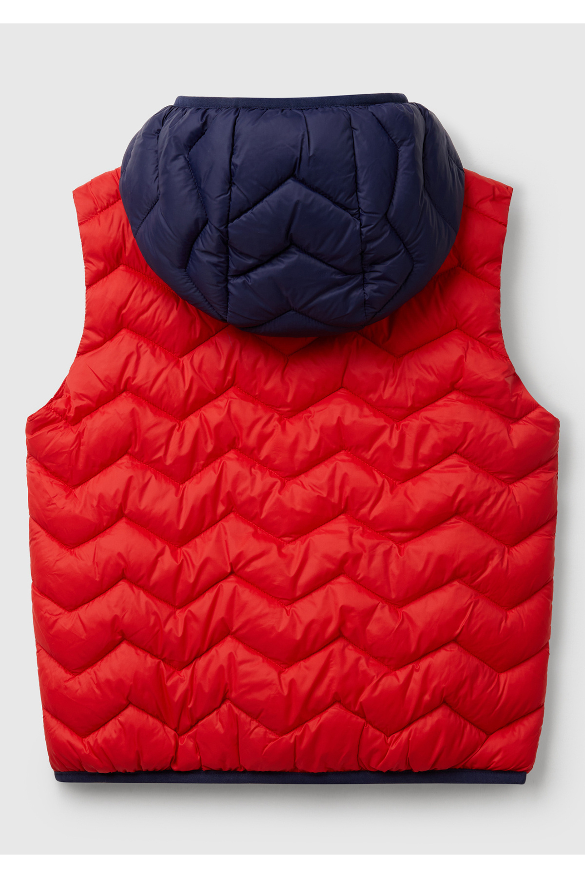United Colors of Benetton-Boy's Red Mix Logo Detailed Hooded Vest 2