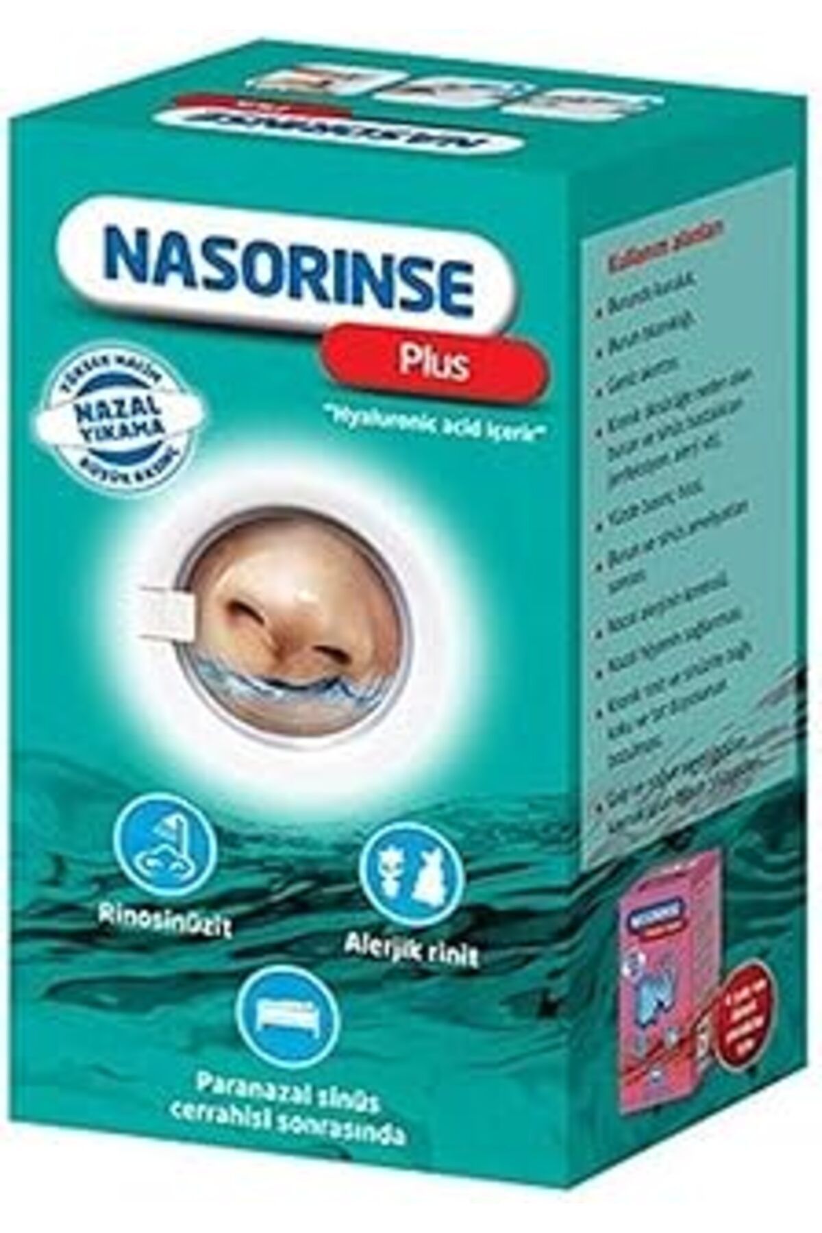 ShopZum Abfen Nasorinse Plus Hyalunorik AsiT İÇeren Yüksek HaciM Düşük Basinçli Nazal Duş (25 Poşetli)