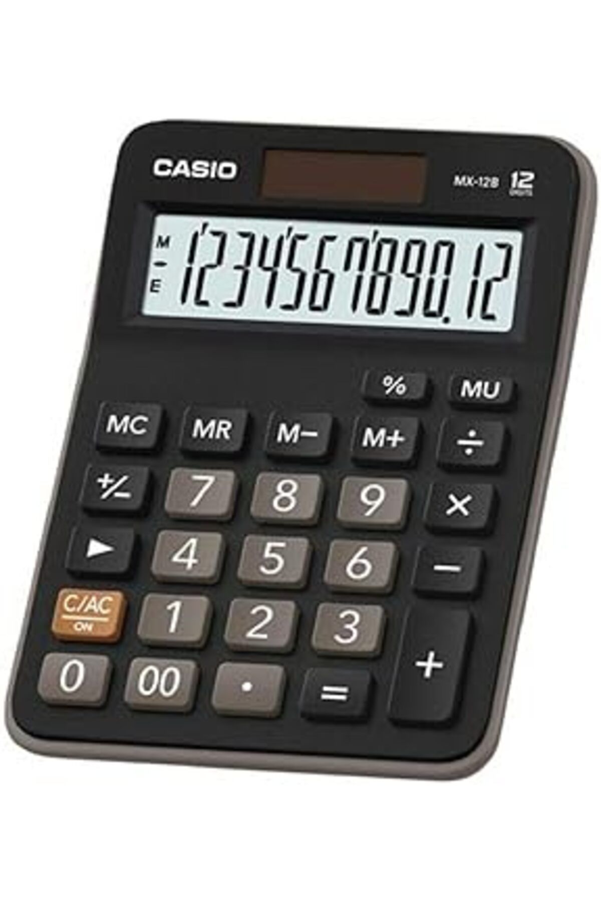 NZM TİCARET Mx-12B-Bk-W-Dc Ekononik Hesap Makinesi, Siyah