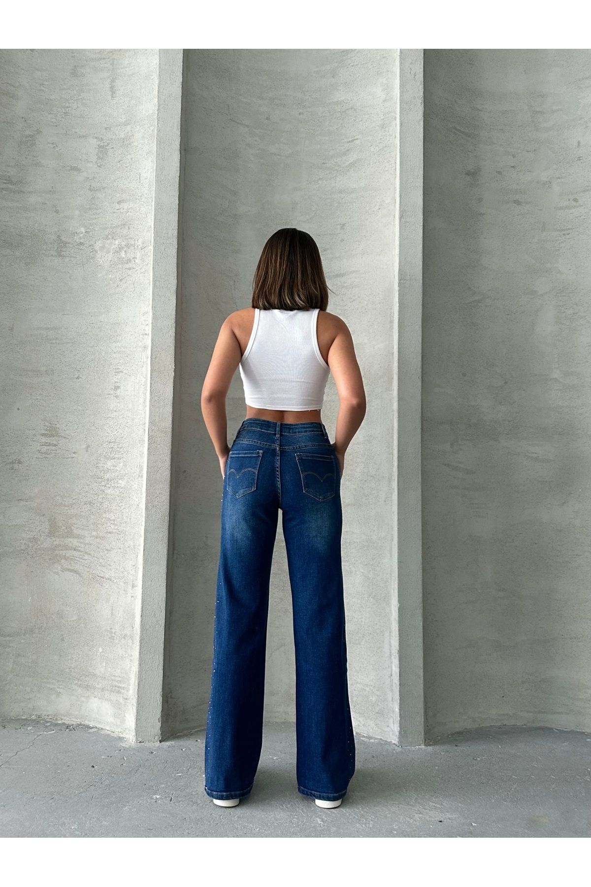 ADA MODA-Blugi Evazati Dama 3