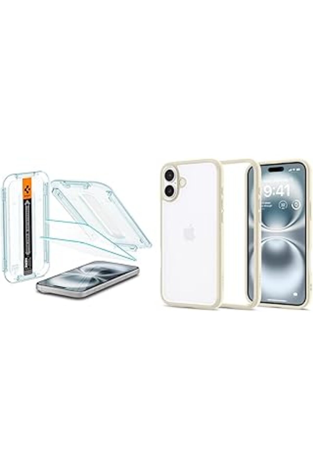 Qedii Iphone 16 Plus/Iphone 15 Plus Cam Ekran Koruyucu Kolay Kurulum Glas.Tr Ez Fit Slim Hd (2 Adet) - Ag