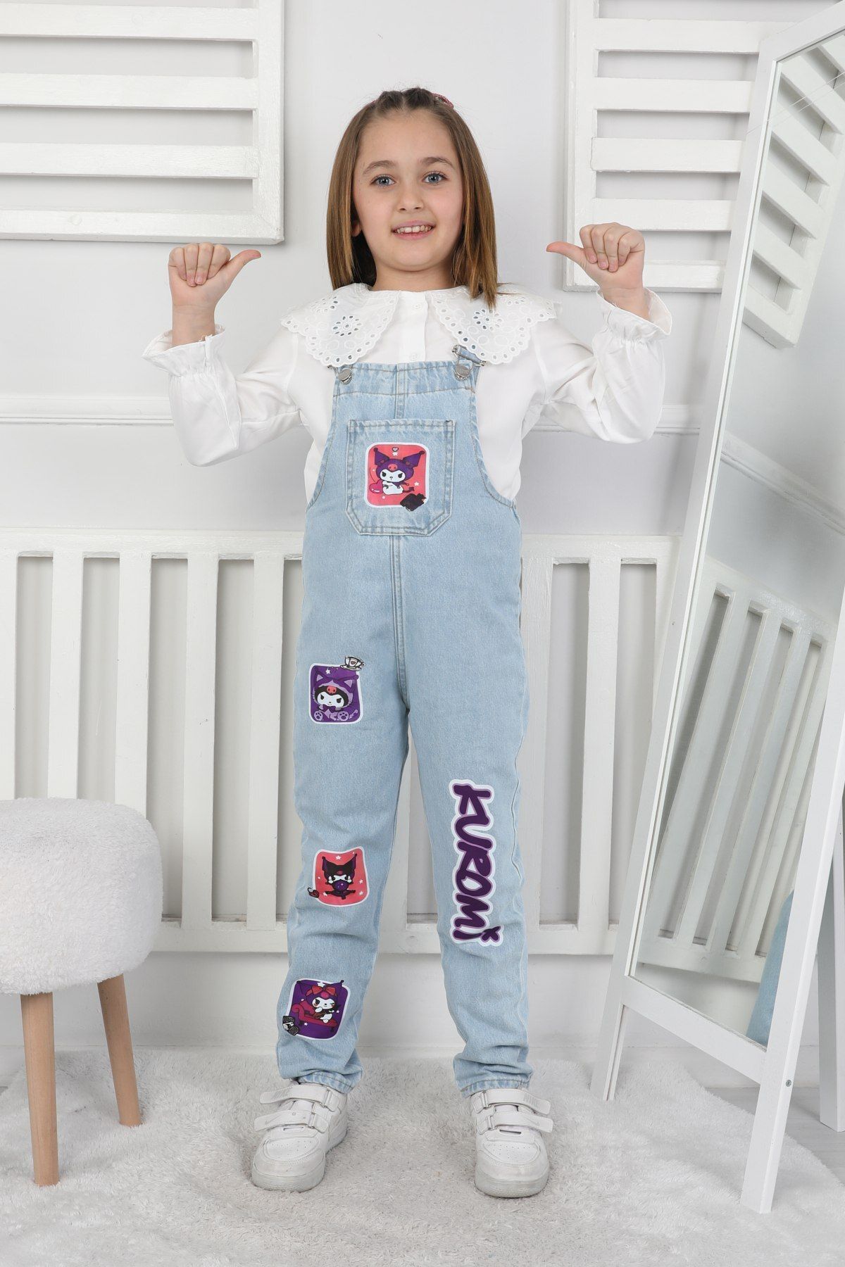 hira kids collection-SALOPETA DE BLUGI IMPRIMAT KUROMI FATA 2