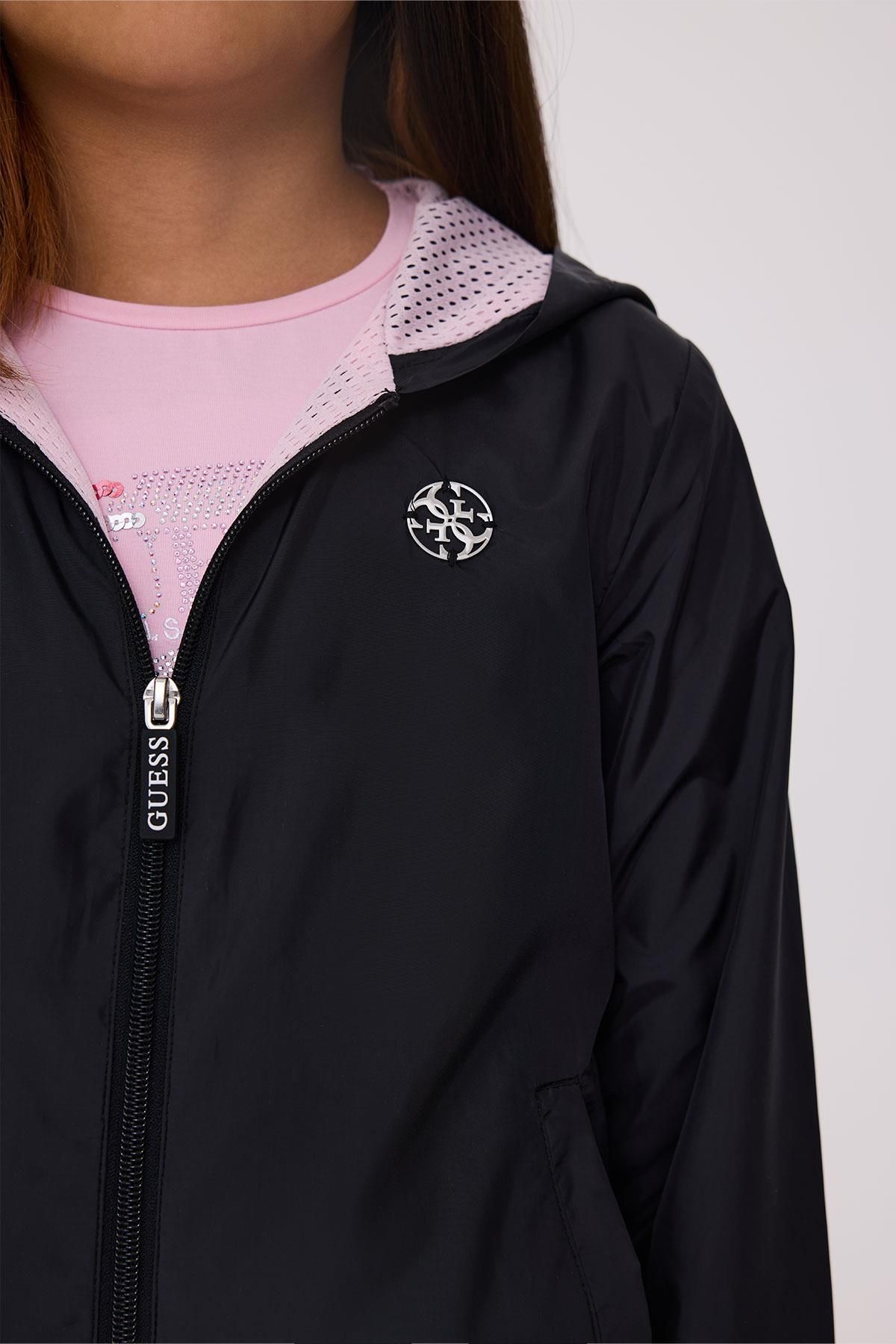 Guess-BG Store Girl's Black Raincoat 3