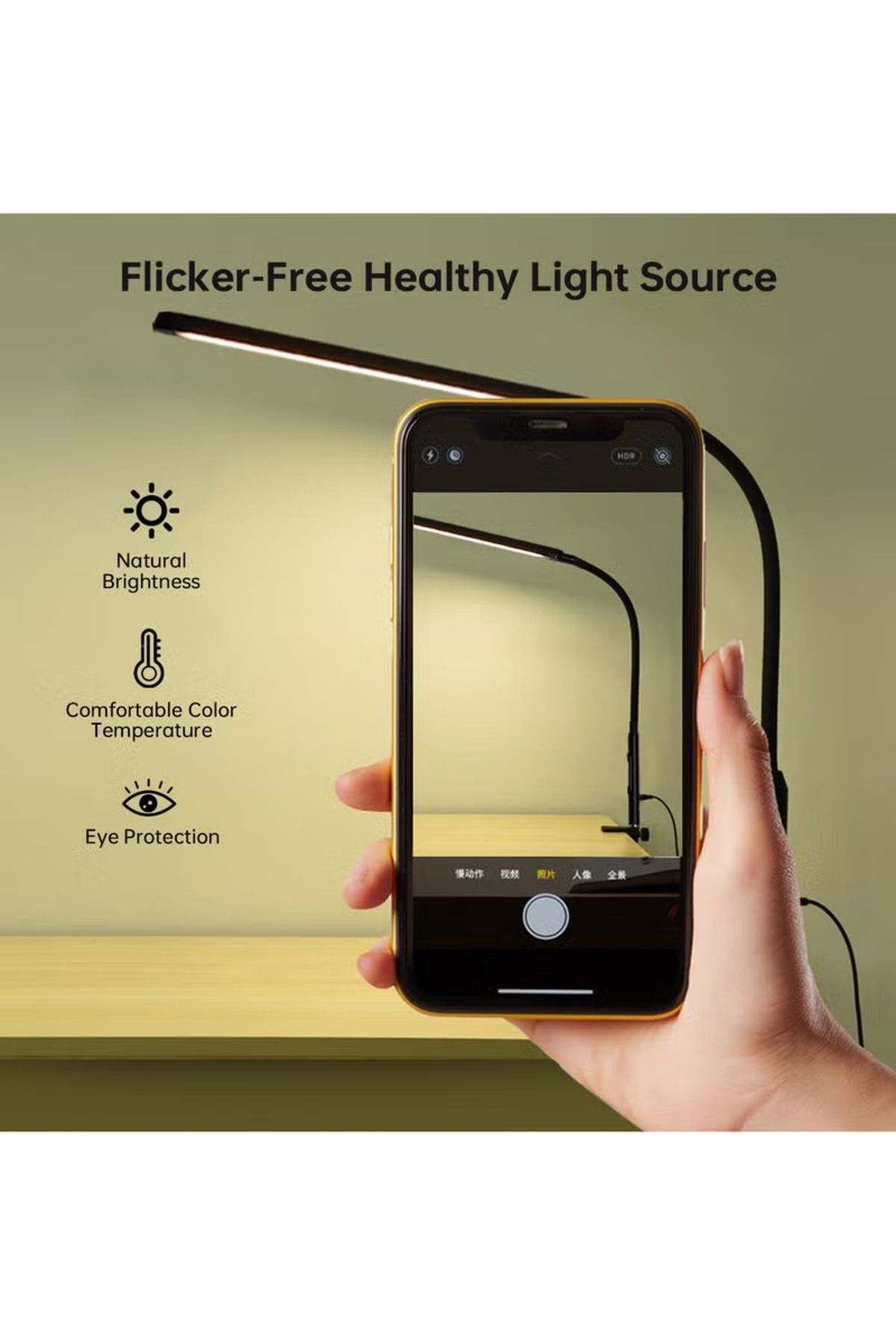 COOYA-360° Rotatable Floor Lamp, Convertible Table Desk Light, Touch Control Adjustable Dual-purpose Light 7