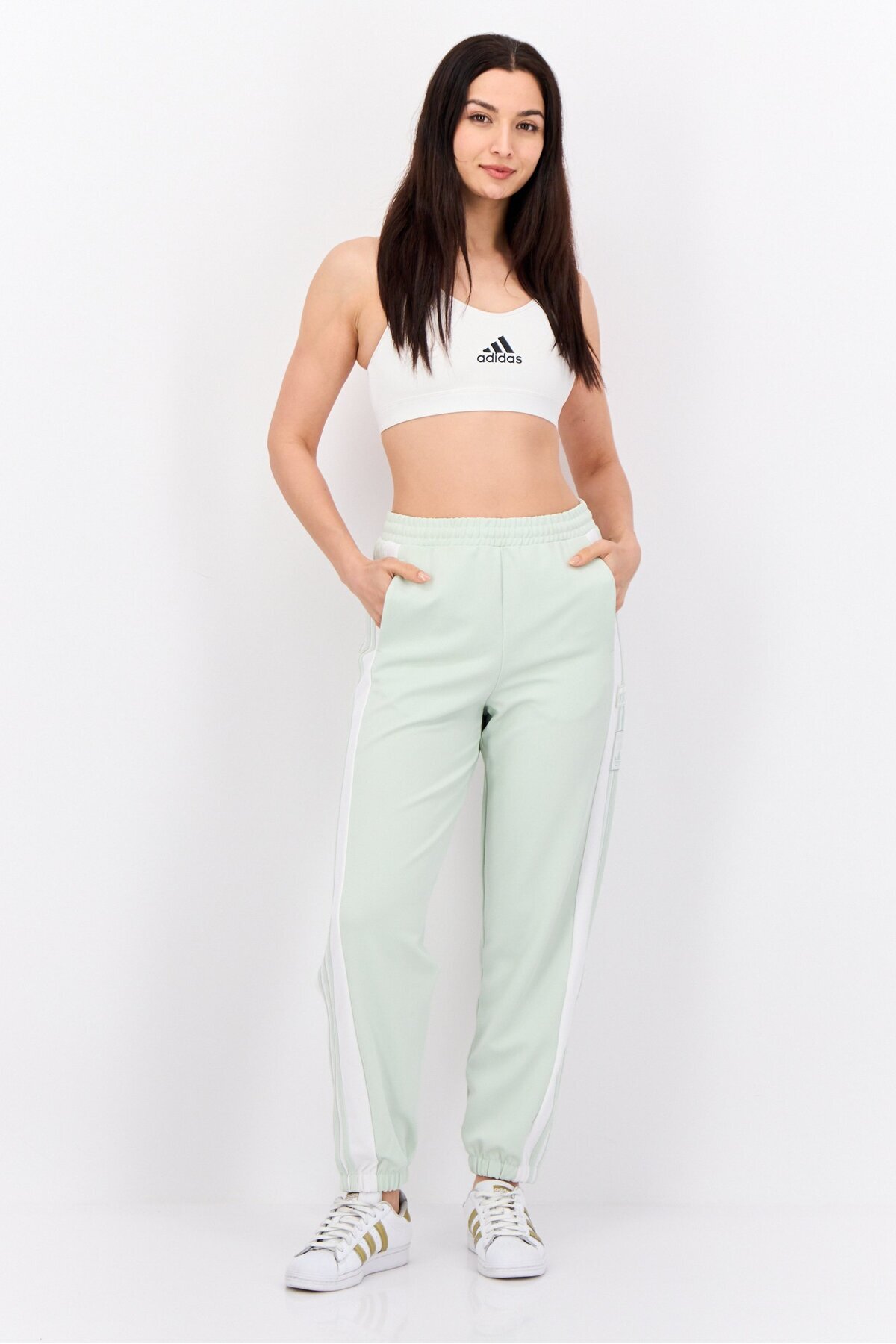adidas-Women Sportswear Fit Training Sweatpants, Pastel Green 4
