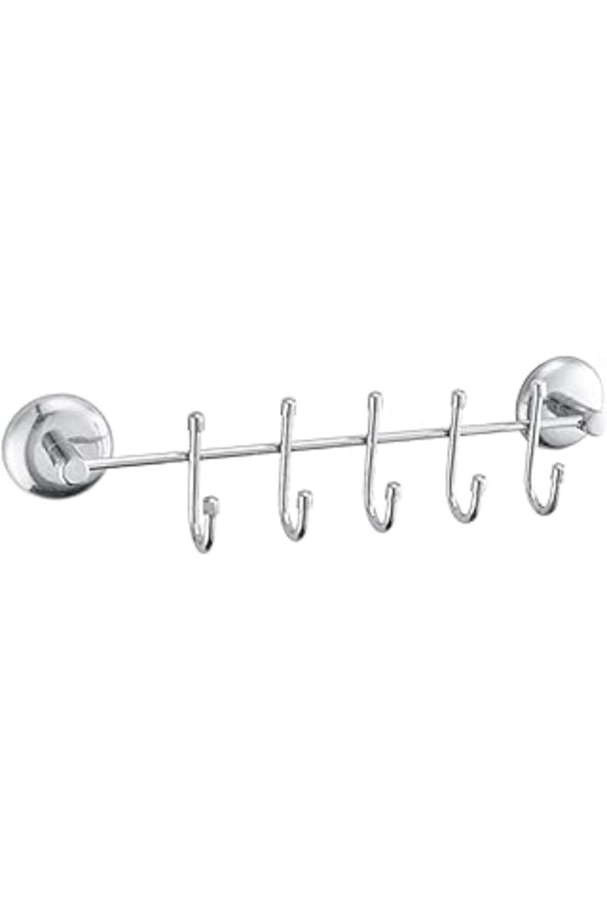 Hepta Collection-5-Piece Metal Bathroom - Screw Hanger Clothes and Towels Set 1