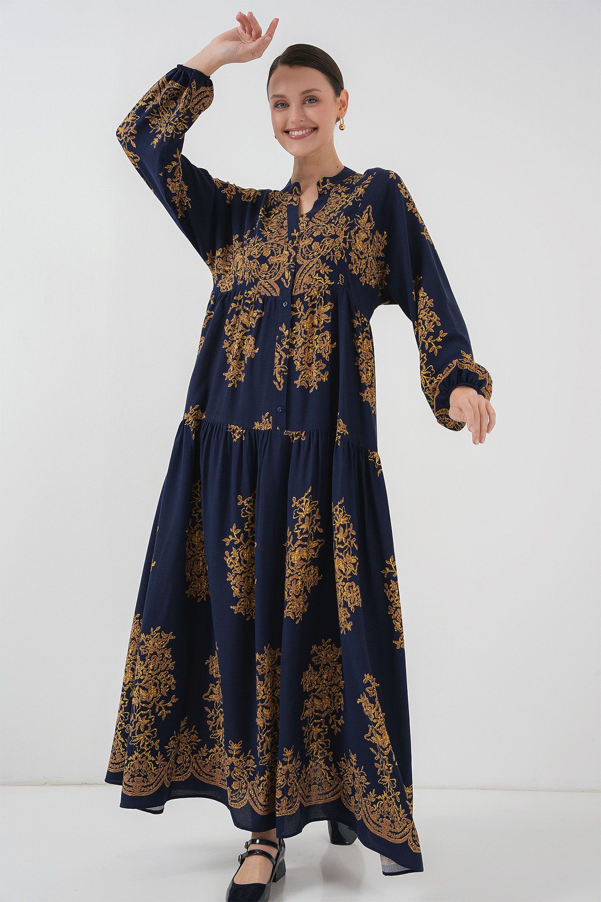 Bigdart-Y.Blue 2423 Model rochie cu model autentic 4
