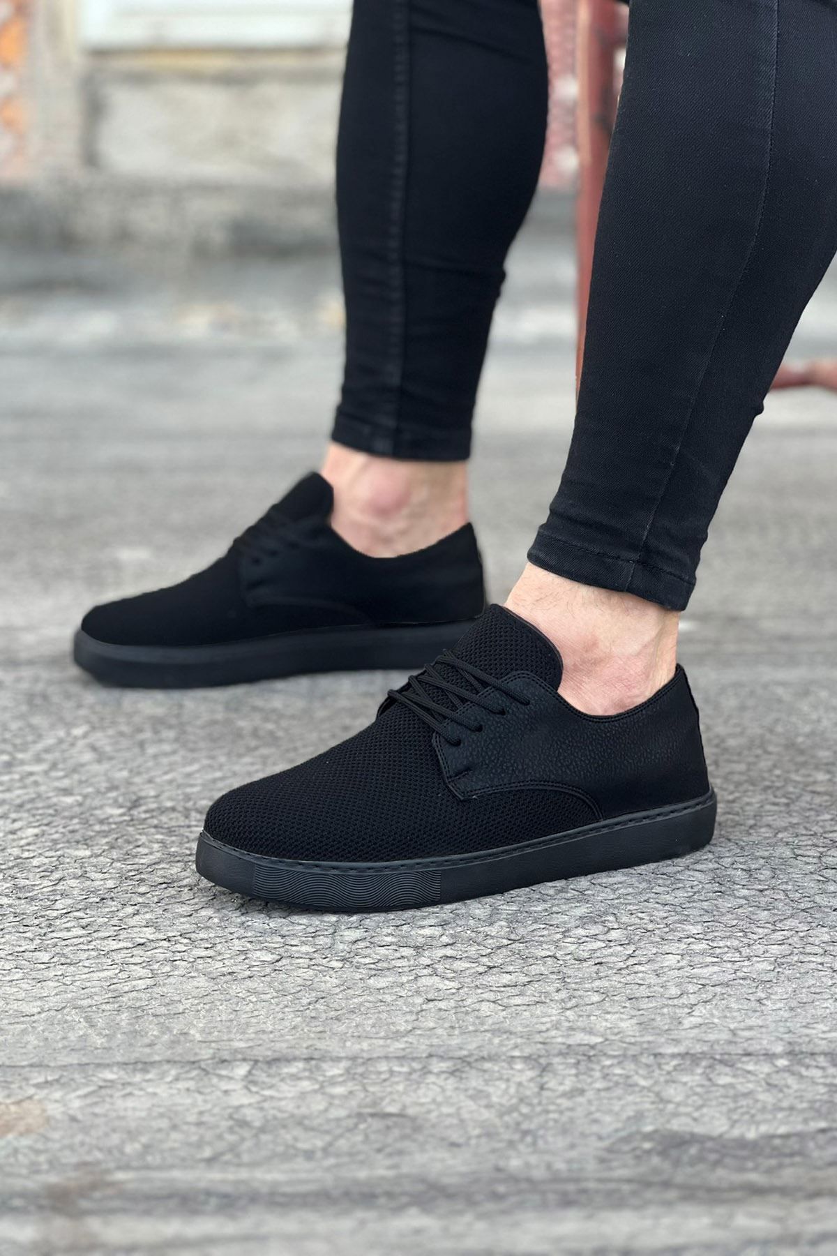 35AVM WG016 Kömür Triko Erkek Casual Ayakkabı