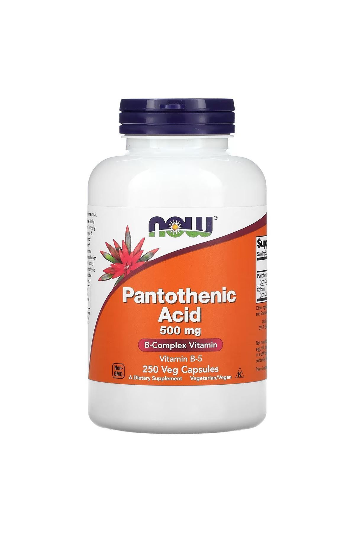 Now Foods Pantothenic Acid, 500 mg, 250 Veg Capsules