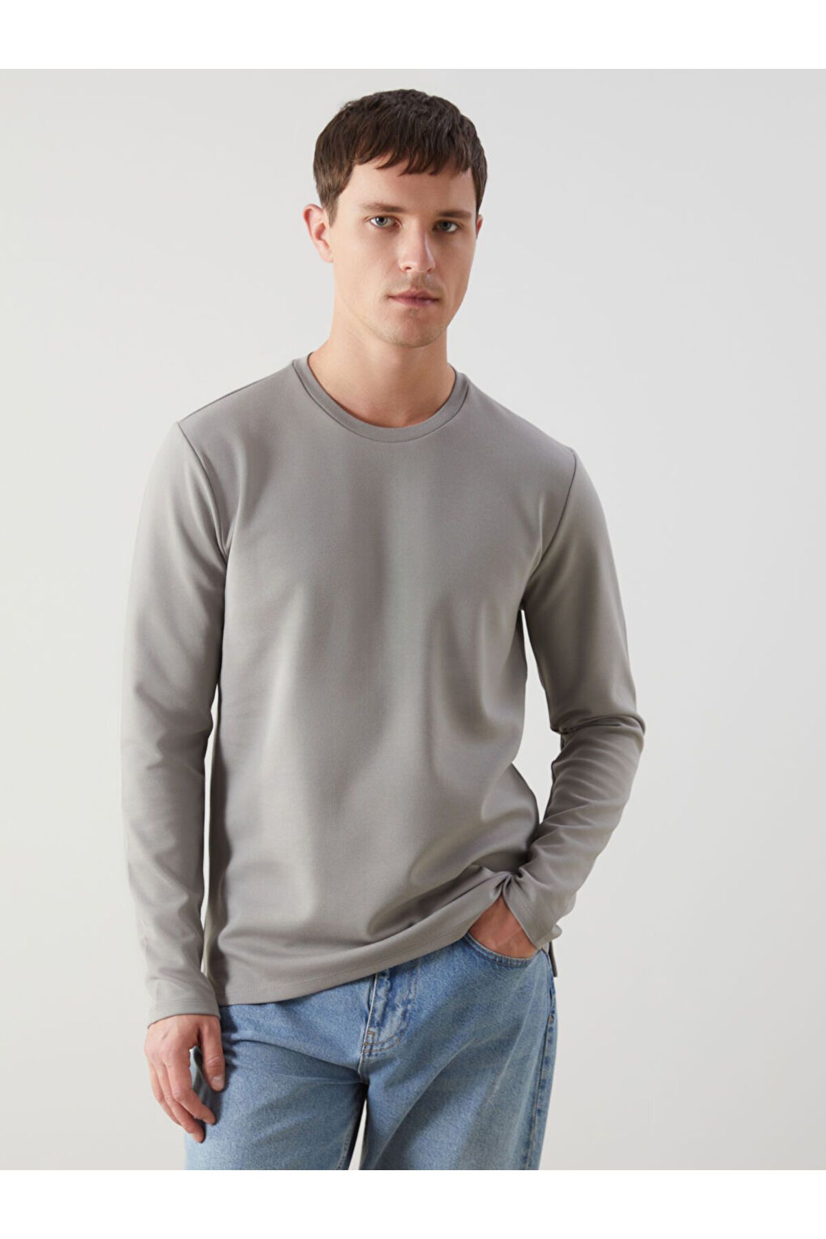 LC Waikiki Bisiklet Yaka Uzun Kollu Erkek Sweatshirt