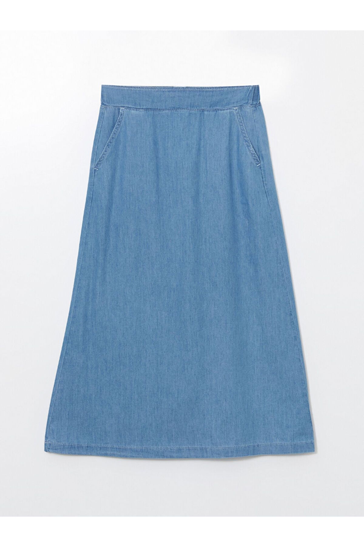 LC Waikiki Yeni Sezon Beli Lastikli A Kesim Kadin Jean Etek - S5J651Z8